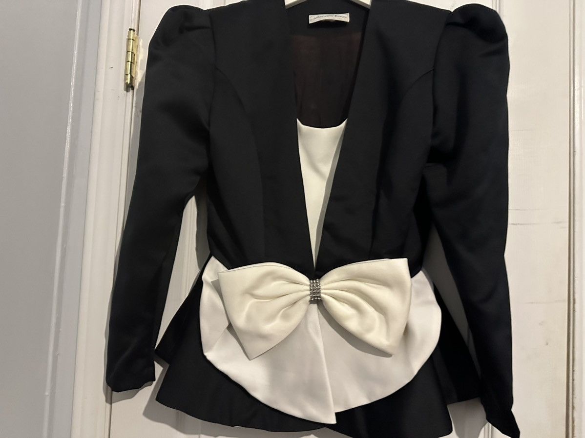 Saks Fifth Avenue Vtg 80s Saks Fifth Avenue Evening Blazer - Puff Sleeve Size S / US 4 / IT 40 - 2 Thumbnail