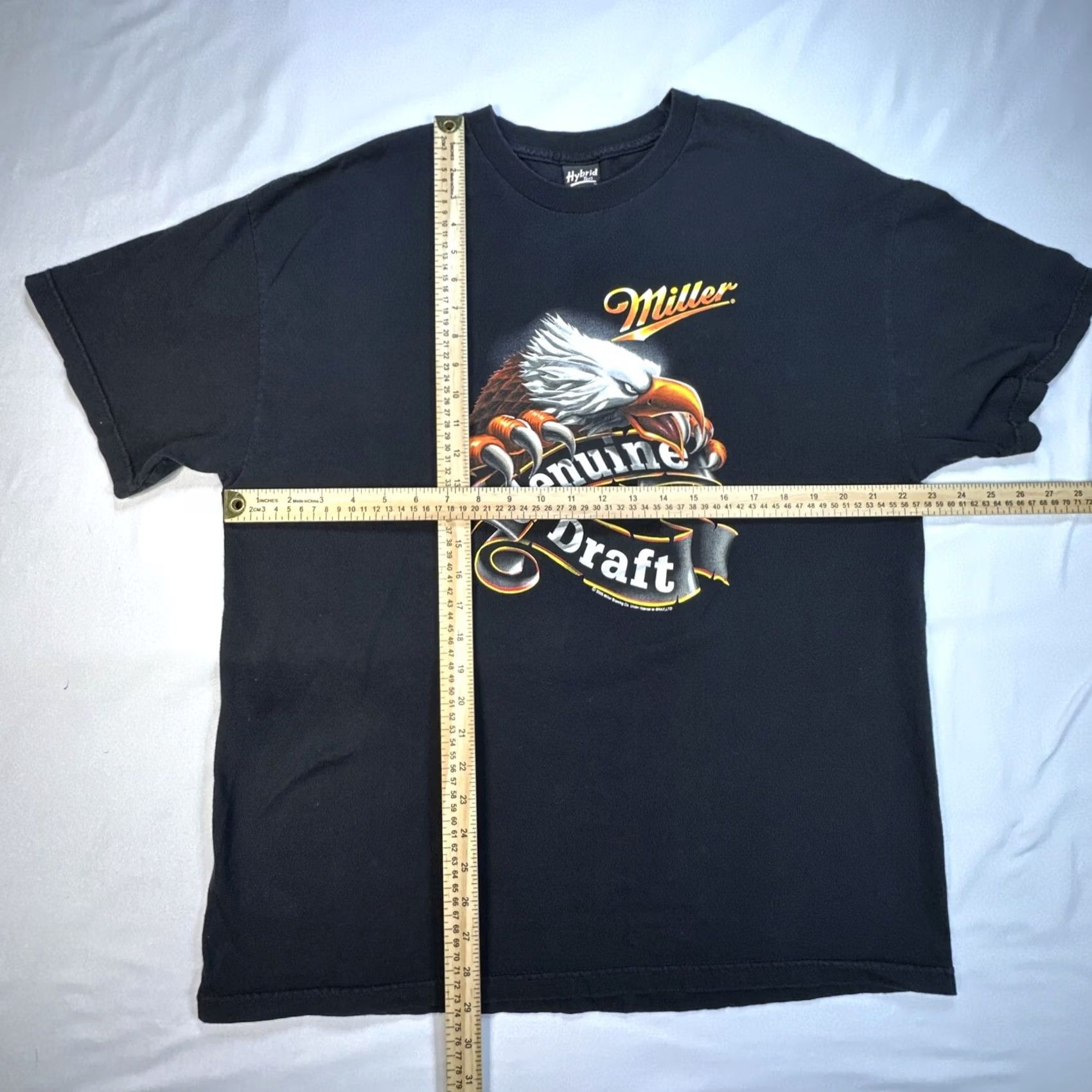 Vintage VINTAGE Miller Genuine Draft T-Shirt Eagle Graphic 2005 Y2K Hybrid Tees L/XL Black 100% Cotton Short Sleeve Unisex Adults Graphic Tee Mens Womens Size US L / EU 52-54 / 3 - 2 Thumbnail