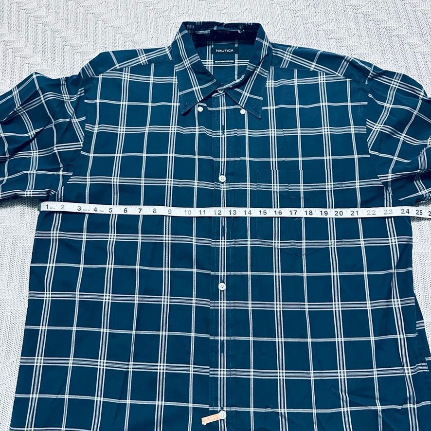 Nautica Nautica navy windowpane plaid button down shirt Size US L / EU 52-54 / 3 - 4 Thumbnail