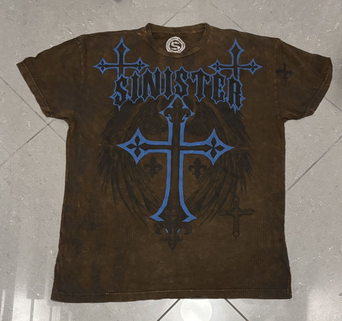 Affliction × Metal Mulisha × Southpole Y2K brown and blue affliction style sinister tee Size US XL / EU 56 / 4 - 1 Thumbnail