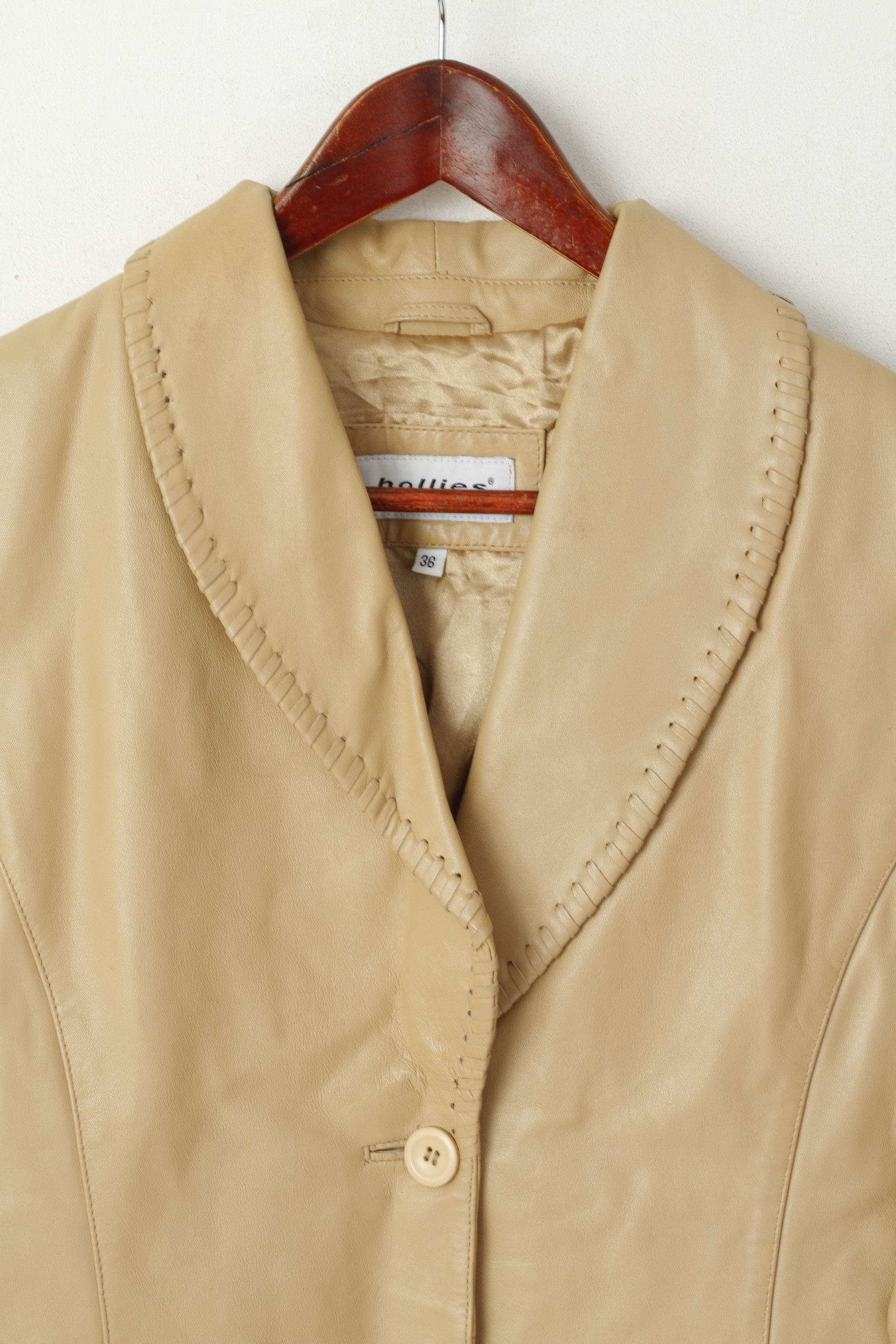 Vintage Hollies Stockholm Women 36 S Jacket Beige 8014 Size S / US 4 / IT 40 - 5 Thumbnail