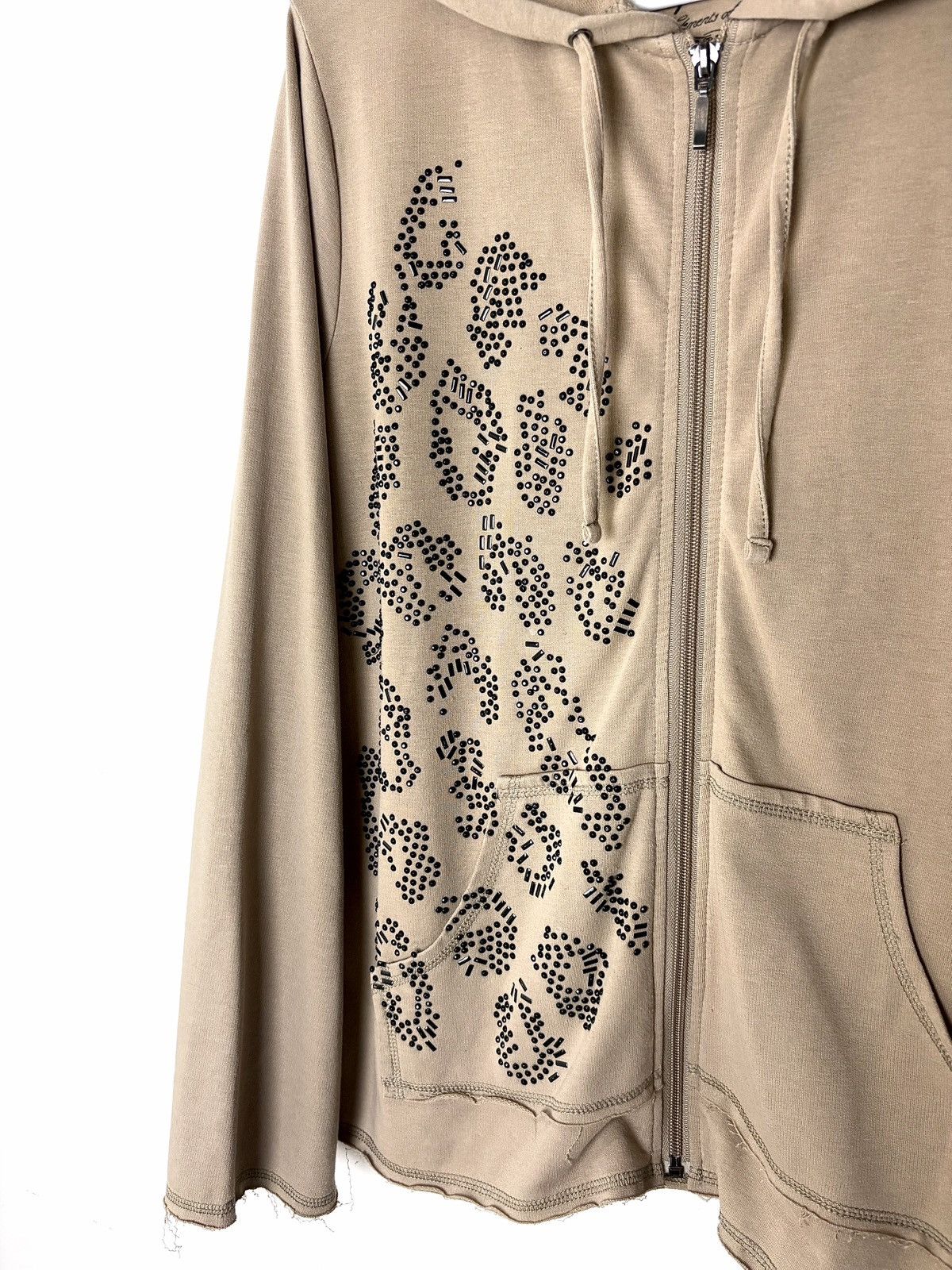 Japanese Brand Onque Casuals Rhinestone Leopard Zip Hoodie Size US M / EU 48-50 / 2 - 6 Thumbnail