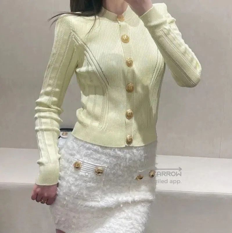 Balmain Balmain White Cotton Women's Skirt . Size 23" - 8 Thumbnail