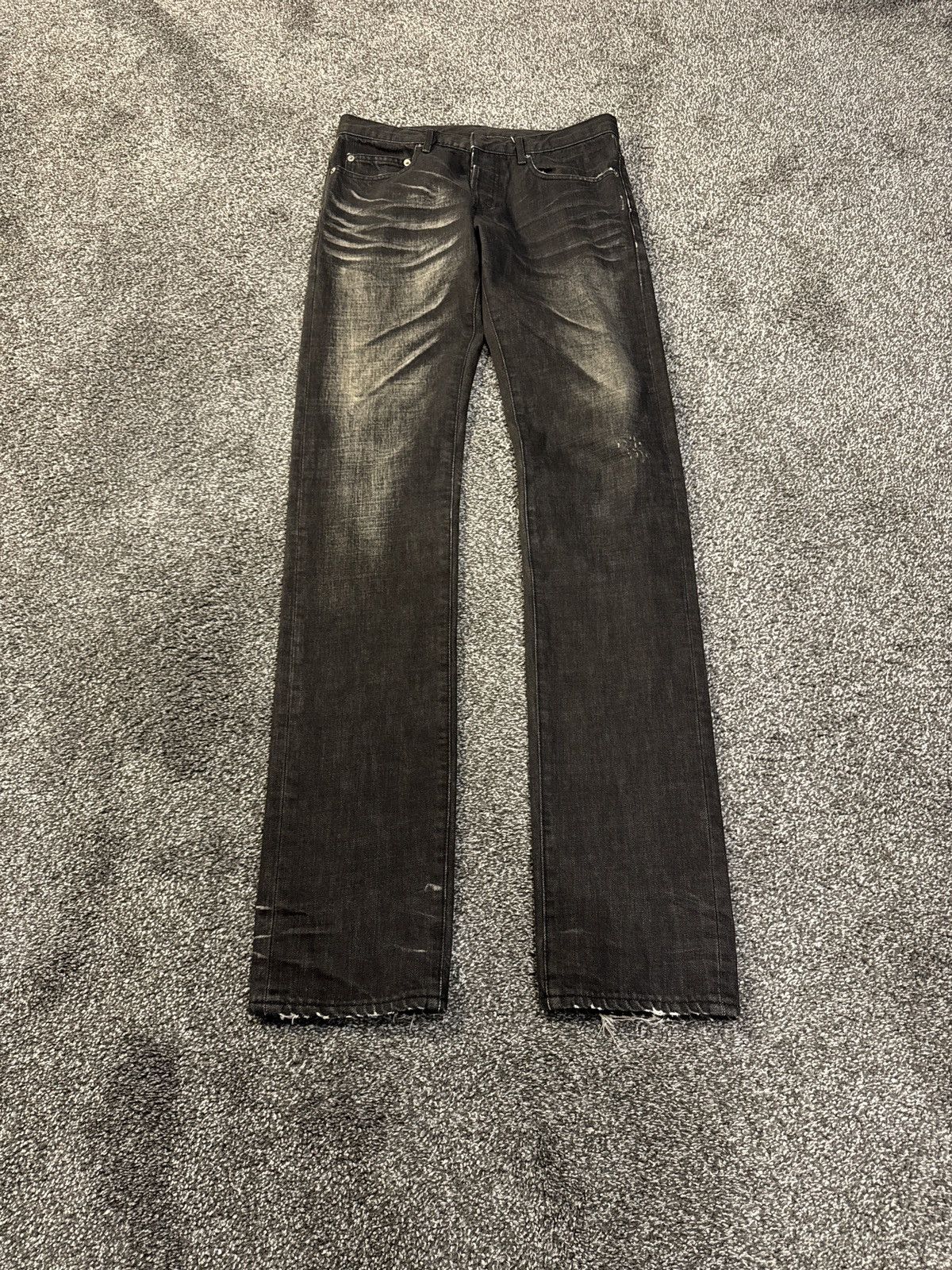 Dior AW10 Dior Homme Paint Splatter Denim Jeans Black | Grailed