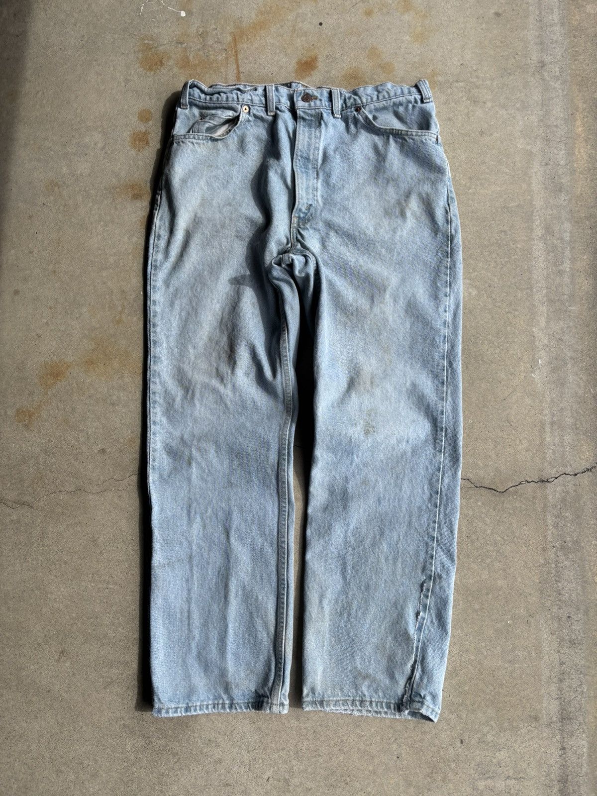 Levi's × Levi's Vintage Clothing × Vintage Crazy 90s Levis Orange Tab Baggy Wide Leg Denim Jeans Size US 36 / EU 52 - 2 Thumbnail