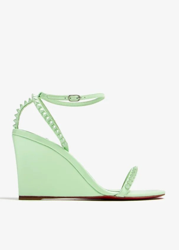 Christian Louboutin o1s1wg110924 So Me Wedge Heeled in Light Green Size US 6 / IT 36 - 1 Thumbnail