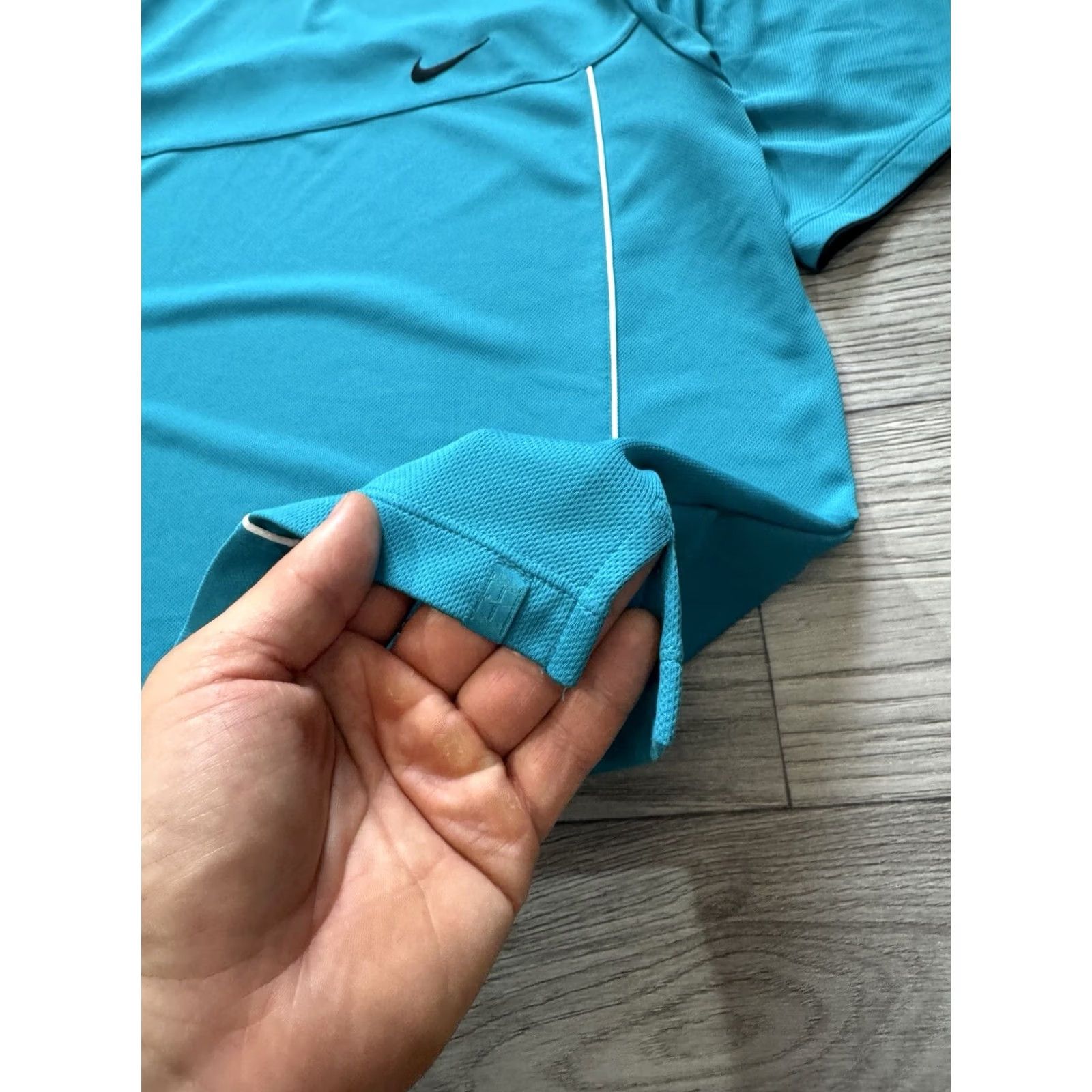 Nike Nike Tennis Dri-Fit Shirt Challenge Court XL Aquamarine Teal Men T-Shirt Activewear Dress Jersey Sportswear Sports Tee Size US XL / EU 56 / 4 - 4 Thumbnail