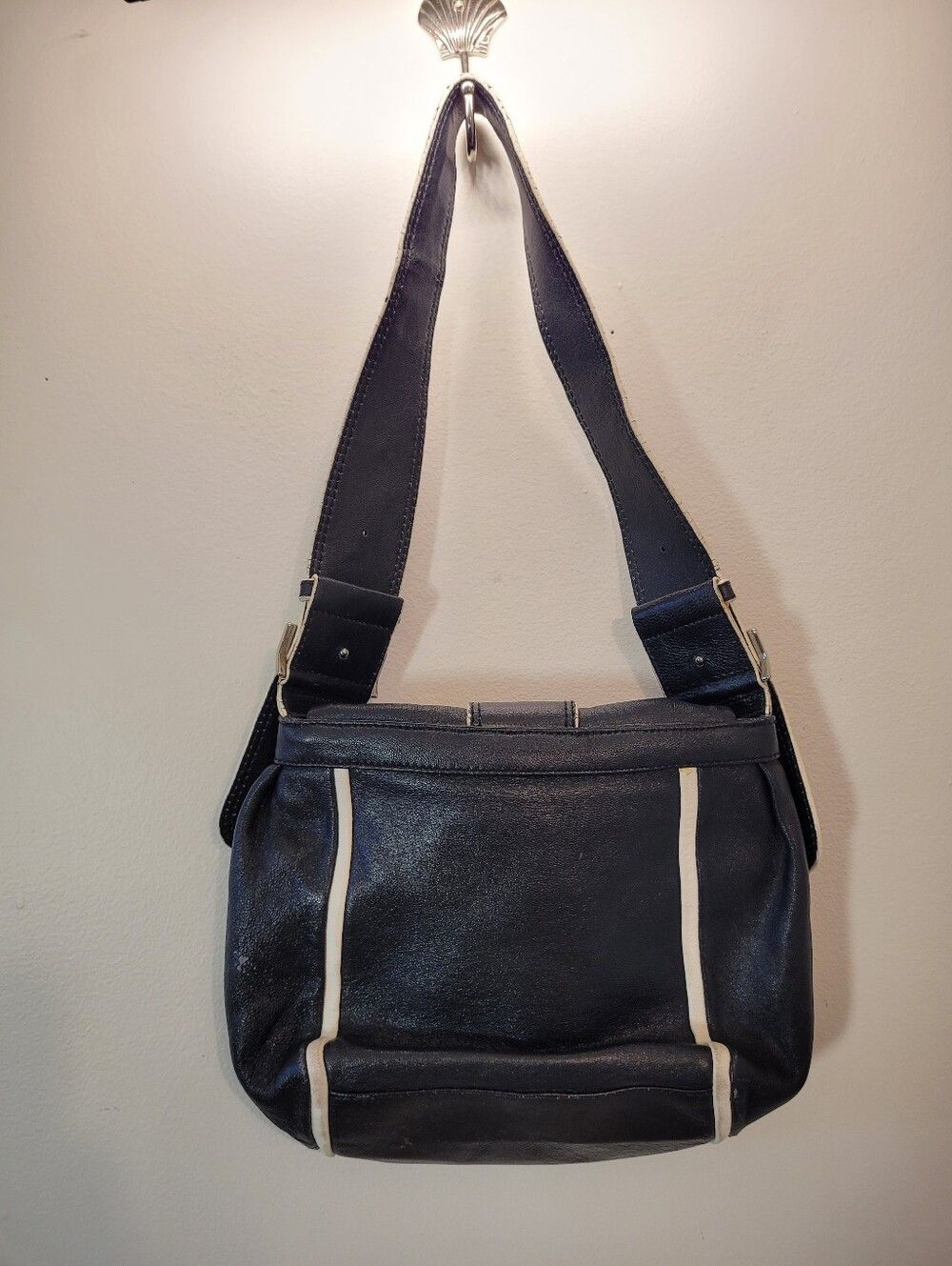 Other Gianni Conti Vintage Y2k black Leather Shoulder Bag Runes Size ONE SIZE - 5 Thumbnail