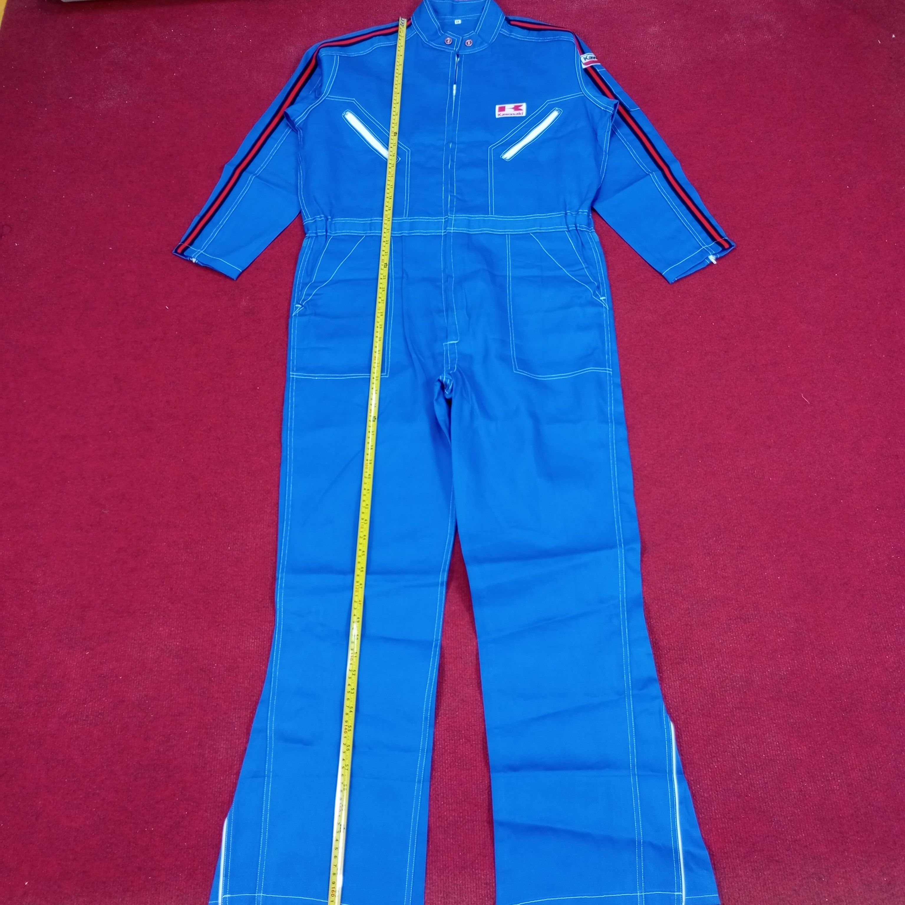 Japanese Brand × Vintage Kawasaki Racing Japanese Brand Coverall Jacket Size US L / EU 52-54 / 3 - 7 Thumbnail