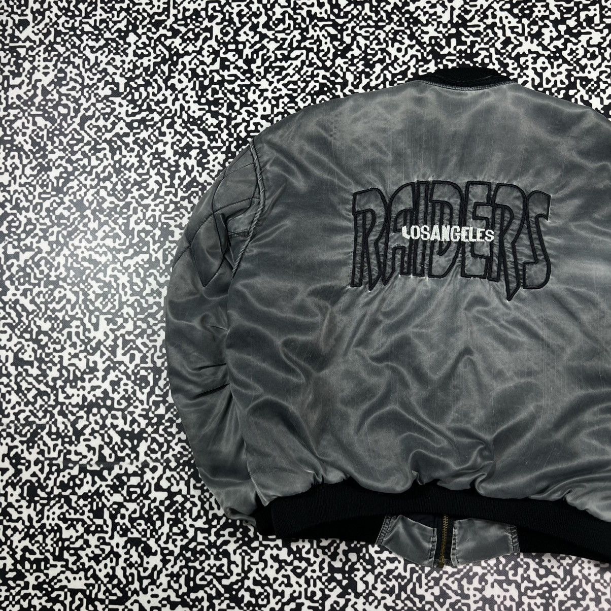 NFL Vintage 90s NFL Raiders LA Bomber Jacket Retro USA Style Size US M / EU 48-50 / 2 - 7 Thumbnail