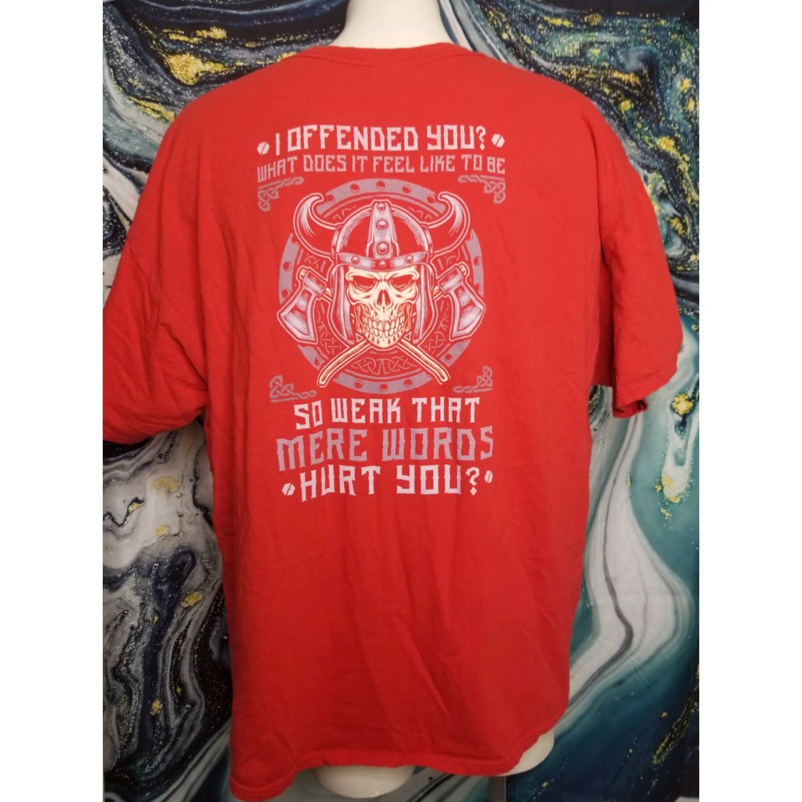 Gildan Graphic Skull Shirt Mens 3XL "I Offended You?" Back Graphic Skull T Shirt Size US XXL / EU 58 / 5 - 3 Thumbnail