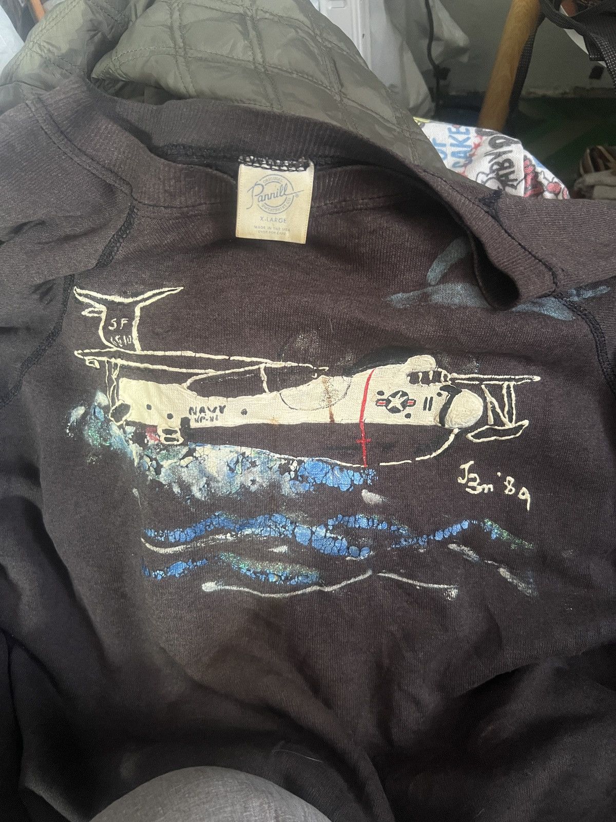 Vintage Vintage Navy 80s Size US L / EU 52-54 / 3 - 4 Thumbnail