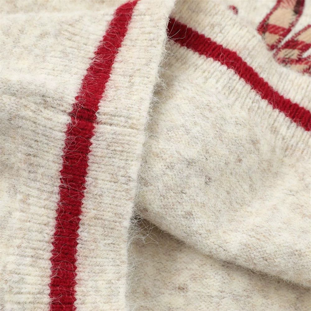 Vintage Men's loose casual letter embroidered round neck sweater y2k Size US M / EU 48-50 / 2 - 5 Thumbnail