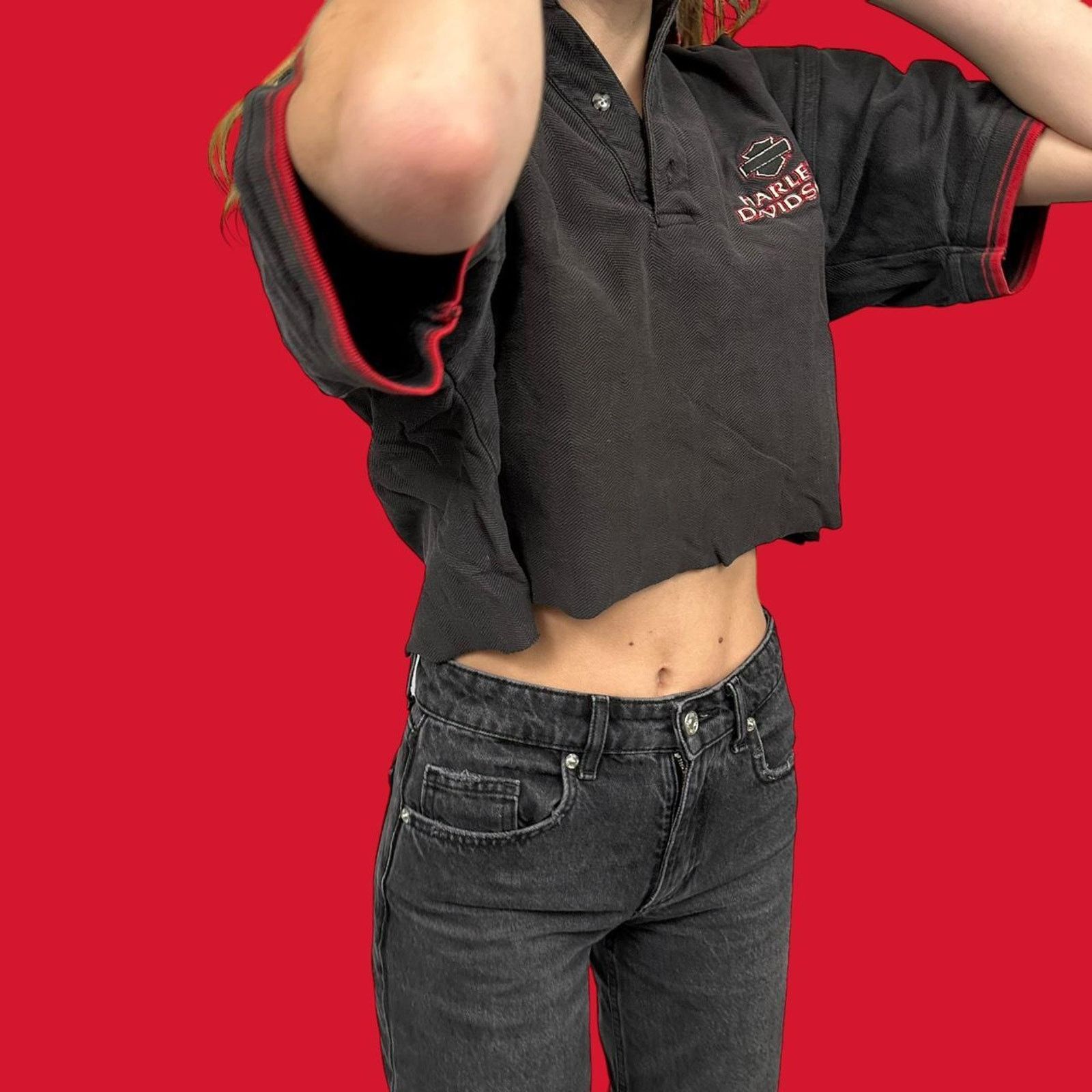 Harley Davidson Vintage harley davidson polo Croptop Size L / US 10 / IT 46 - 5 Thumbnail