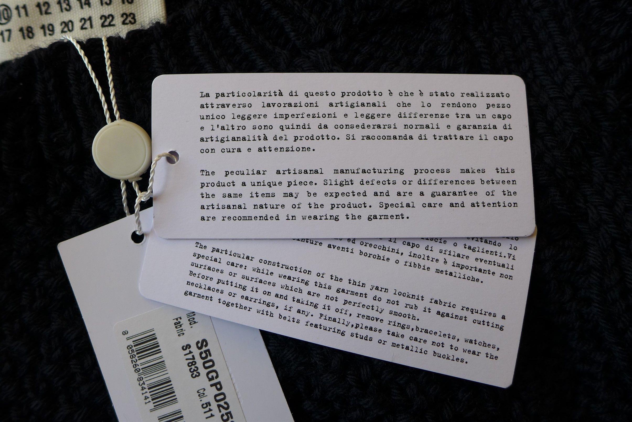 Maison Margiela Margiela Distressed Cable Knit Sweater - Navy Wool Size US XL / EU 56 / 4 - 12 Thumbnail
