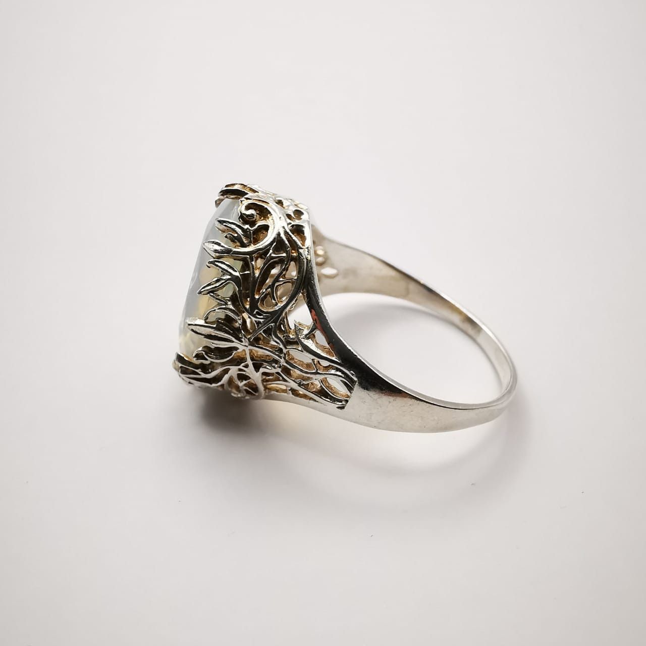 Sterling Silver Vintage Ring,925 Sterling Silver Moonstone size 12 Size ONE SIZE - 3 Thumbnail