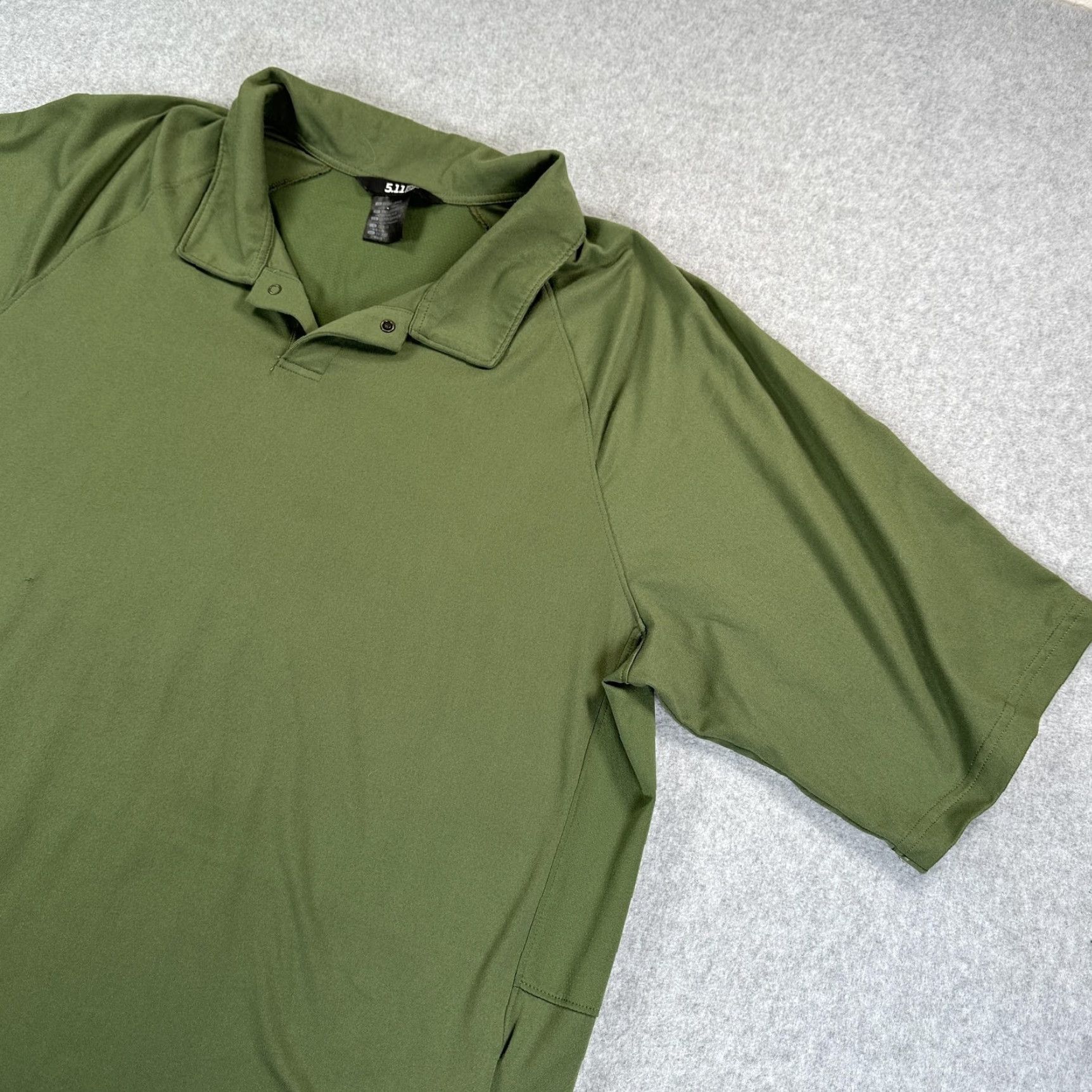 Vintage 5.11 Polo Shirt Mens XL Green Short Sleeve Stretch Performance Workwear Shirt Size US XL / EU 56 / 4 - 2 Thumbnail