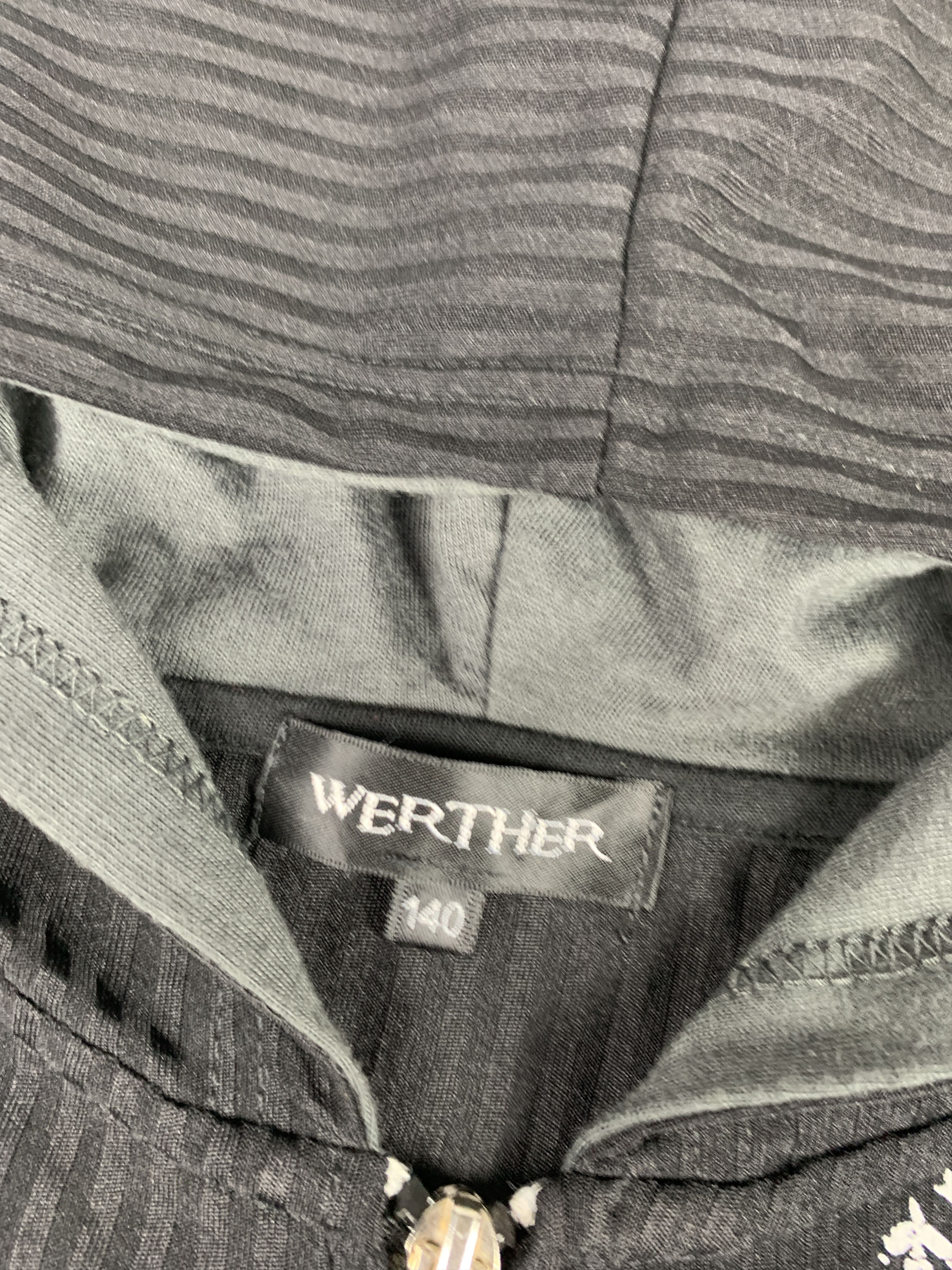 Japanese Brand 2000s Werther Black Cross Poem Skull Hooded Vest (M) Size M / US 6-8 / IT 42-44 - 8 Thumbnail