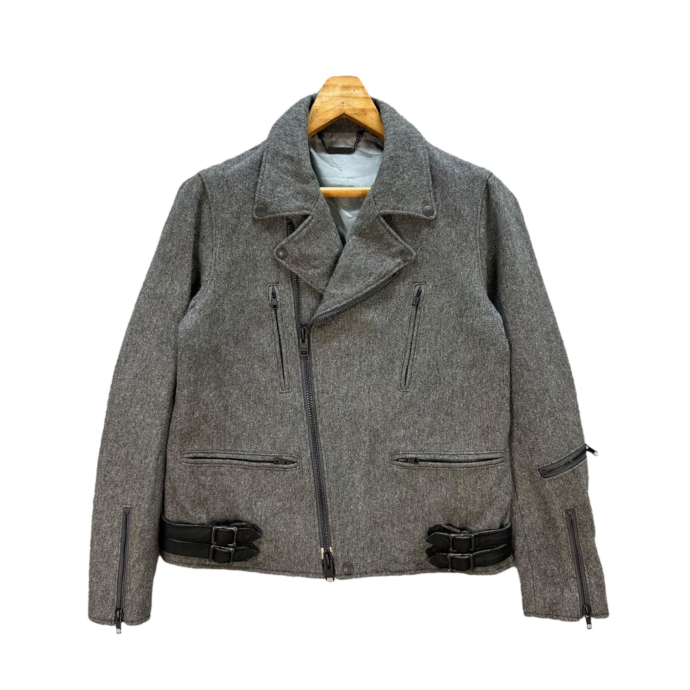 monkey time MONKEY TIME Gray Wool Double Collar Jacket #A72-1752 Size US L / EU 52-54 / 3 - 1 Thumbnail