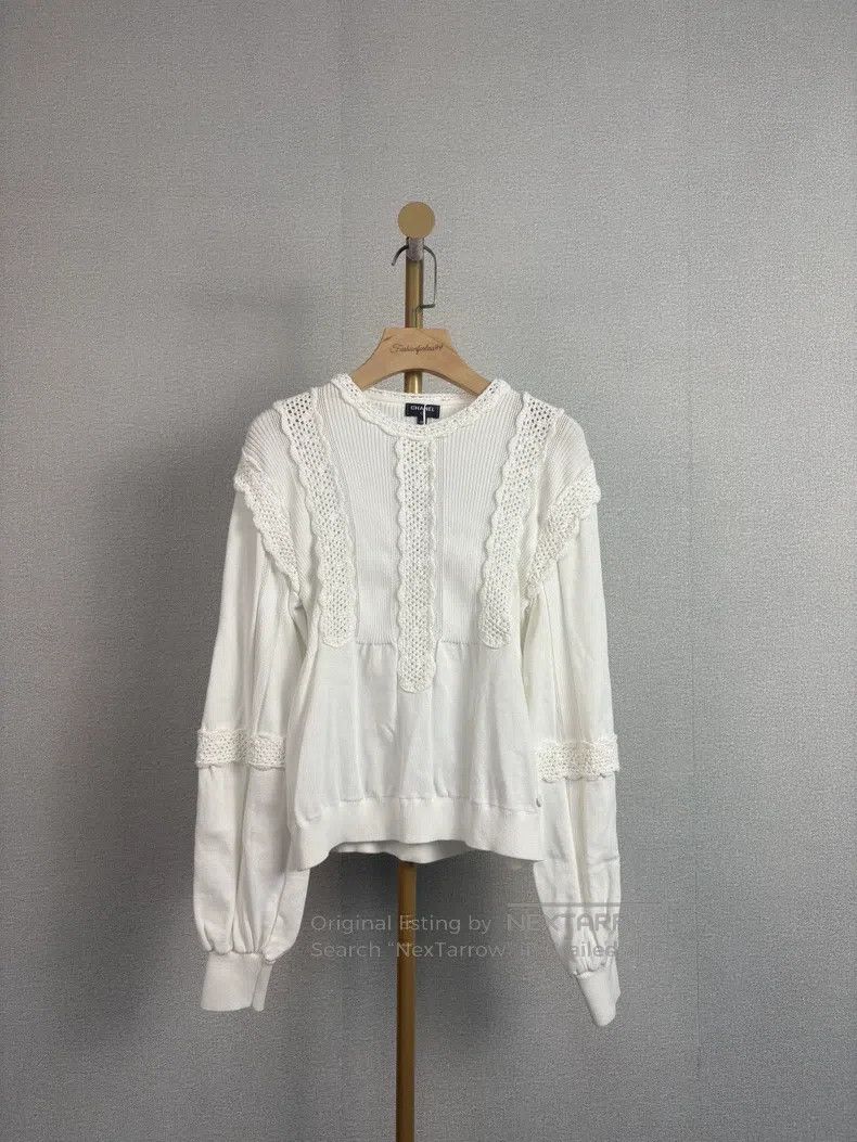 Chanel Chanel Court sleeve knitted hollow sweater Size XS / US 0-2 / IT 36-38 - 1 Thumbnail