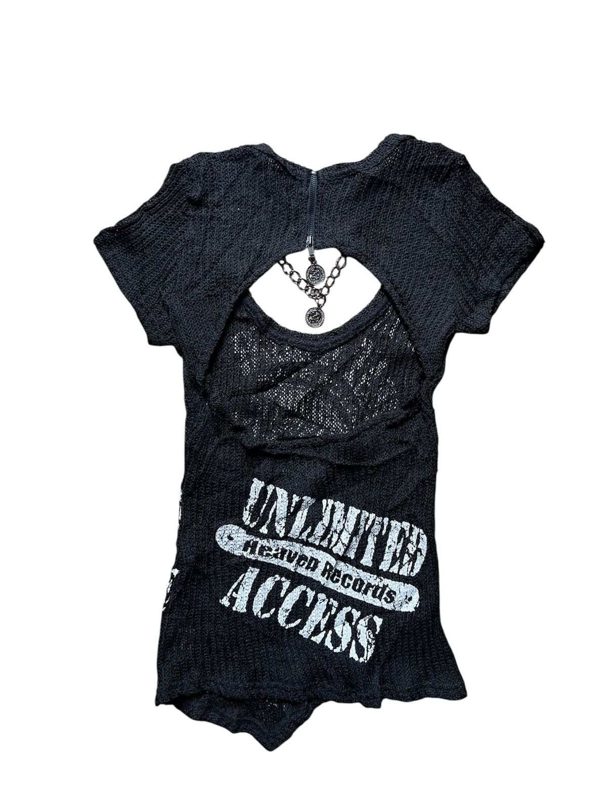 Japanese Brand Rare D.i.a. Specs chain necklace knit top 🖤☠️ Size ONE SIZE - 3 Thumbnail