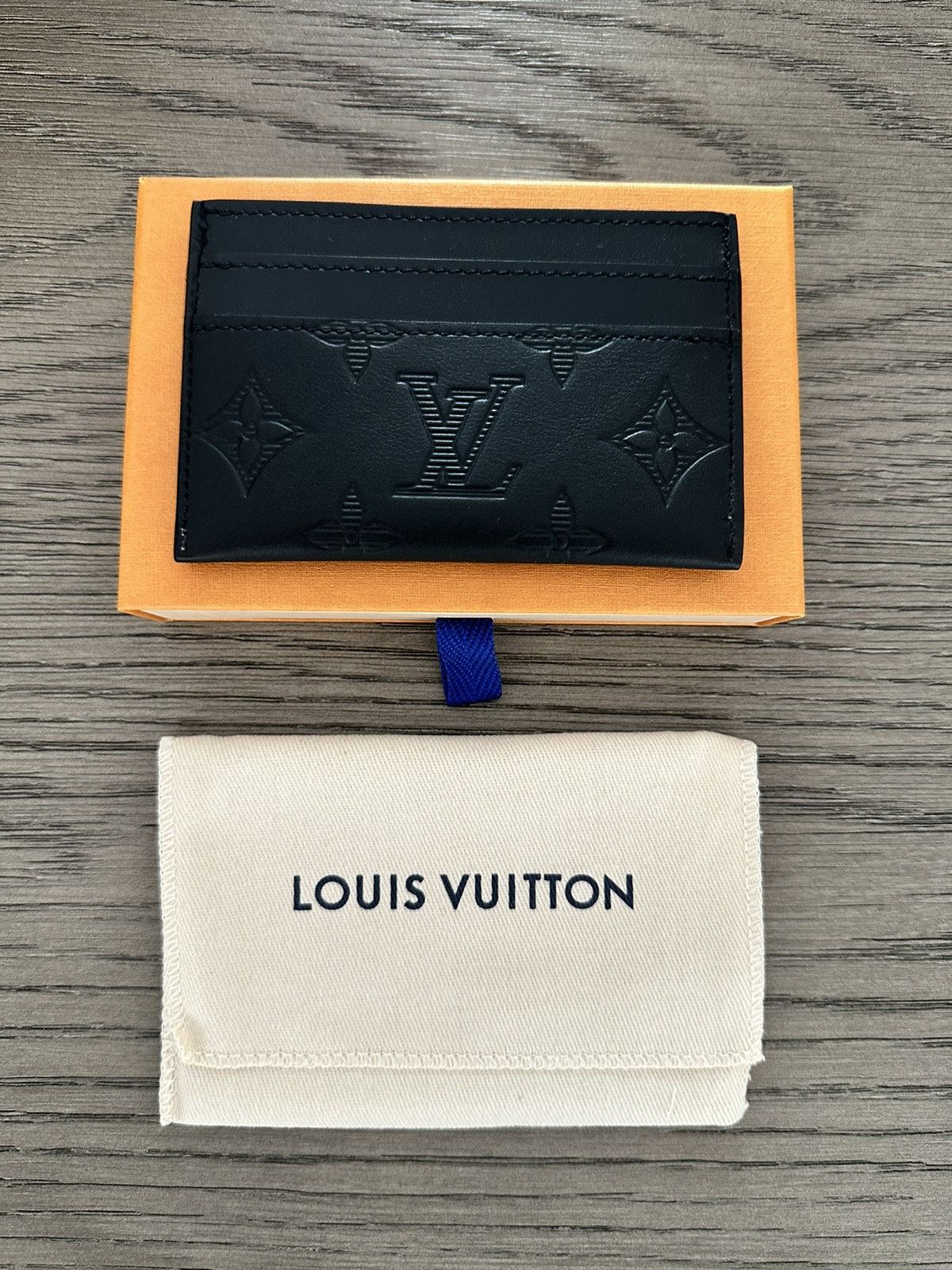 Louis Vuitton Louis Vuitton Double Card Holder M81415 Black Grailed