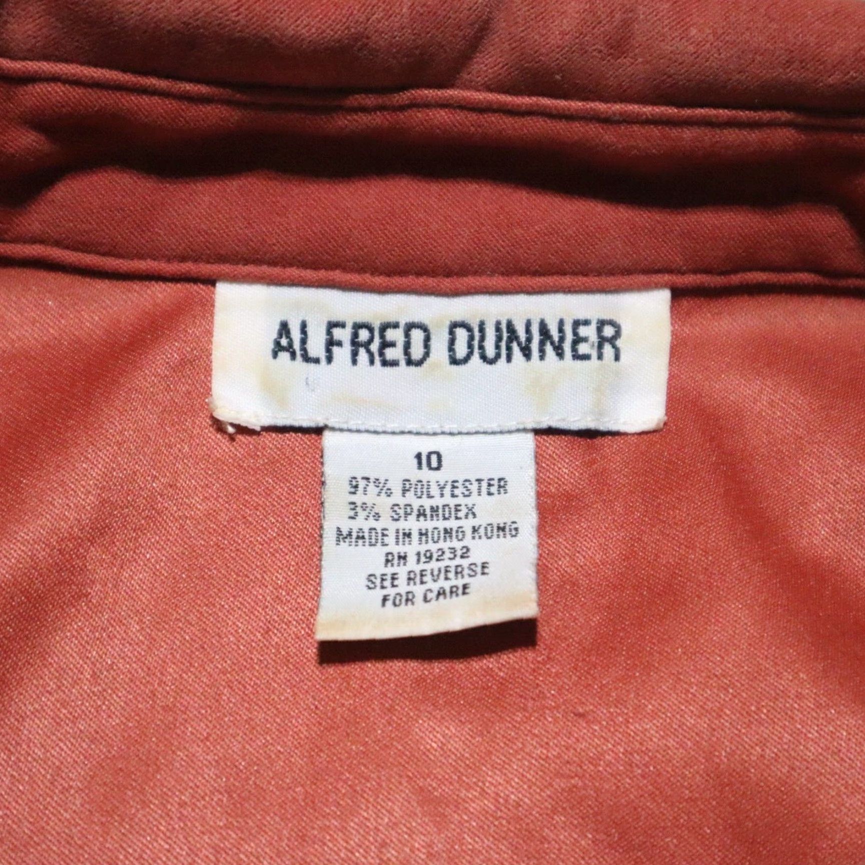 Vintage Alfred Dunner Red Button Up Coat Jacket Women's 10 Long Sleeve Lightweight All Seasons Fall Winter Business Formal Party/Cocktail Womens Size L / US 10 / IT 46 - 3 Thumbnail