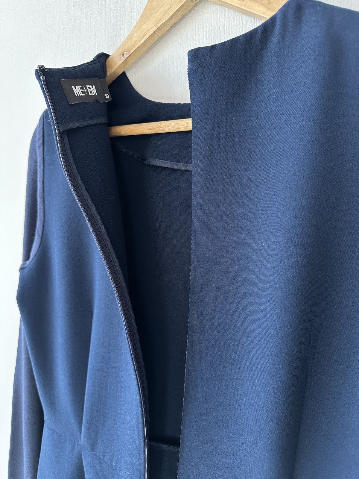 ME+EM ME+EM Navy Blue Sheath Midi Dress Long Sleeve size UK 10 Size M / US 6-8 / IT 42-44 - 10 Thumbnail