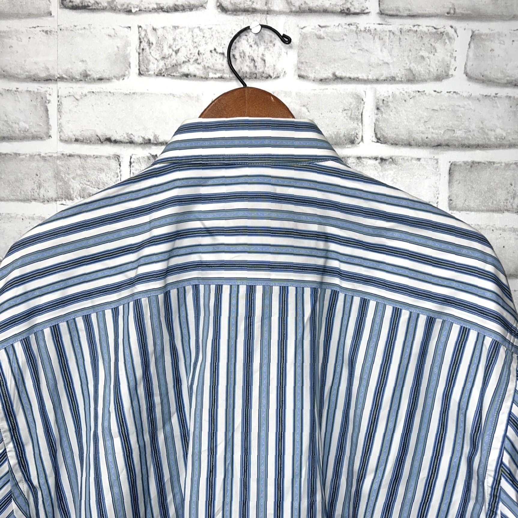 Robert Graham Robert Graham Shirt Men 2XL Button-Up Long Sleeve Blue Striped Regular Size US XXL / EU 58 / 5 - 5 Thumbnail