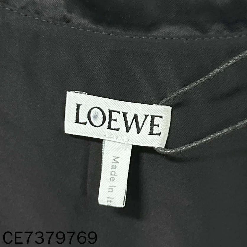Loewe LOEWE Black Satin Embroidered Logo Shirt Size XS / US 0-2 / IT 36-38 - 4 Thumbnail