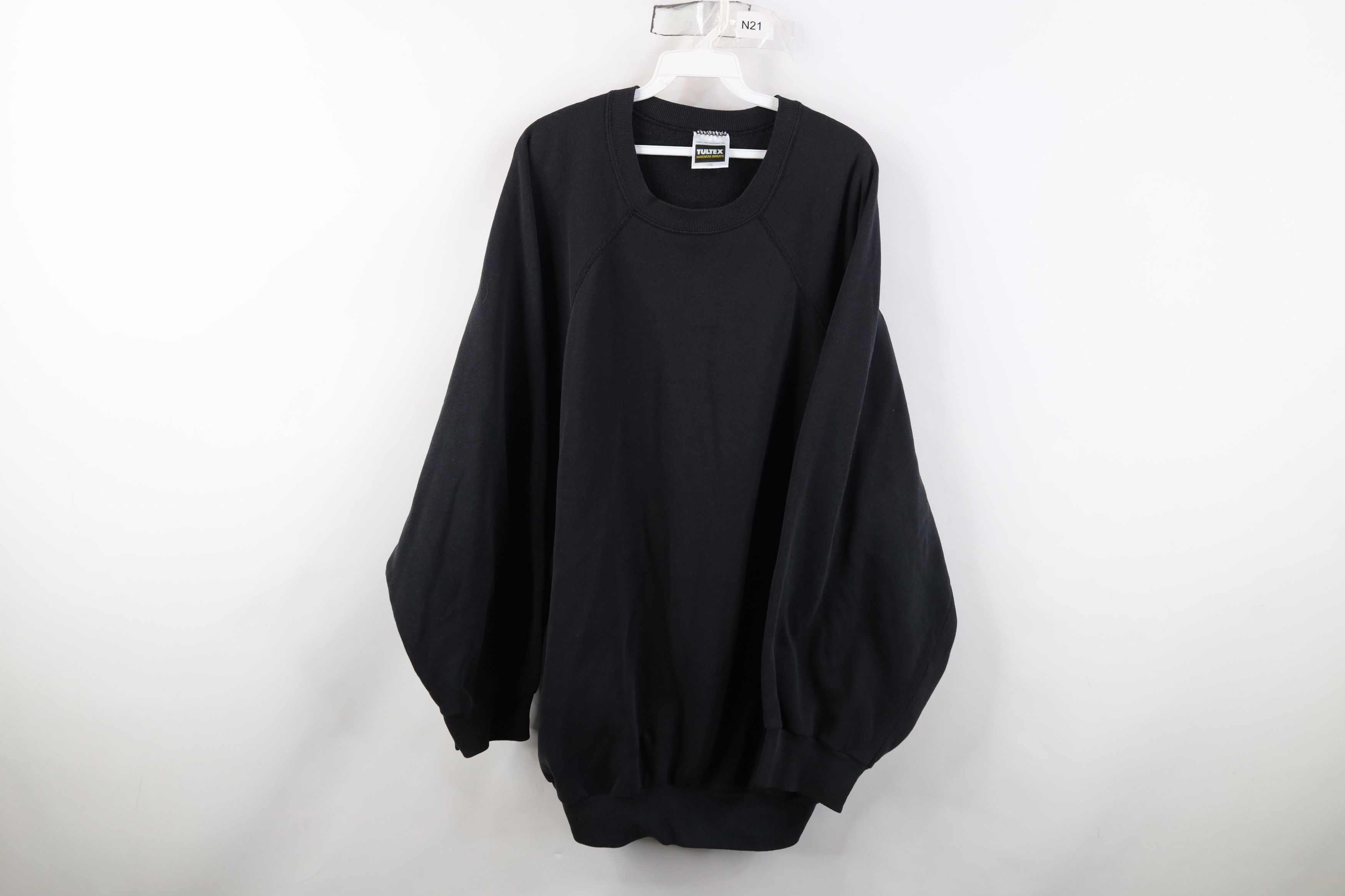 Vintage Vintage 90s Streetwear Blank Crewneck Sweatshirt Black USA Size US XXL / EU 58 / 5 - 1 Thumbnail