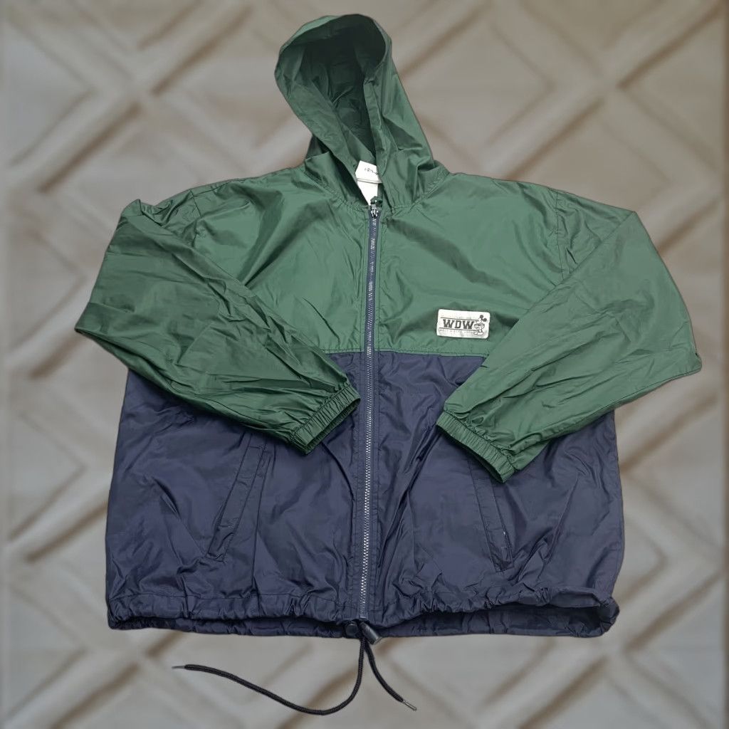 Disney Walt Disney World Hoodie Windbreaker Jacket Mens Large Green Blue Lightweight Size US L / EU 52-54 / 3 - 1 Thumbnail