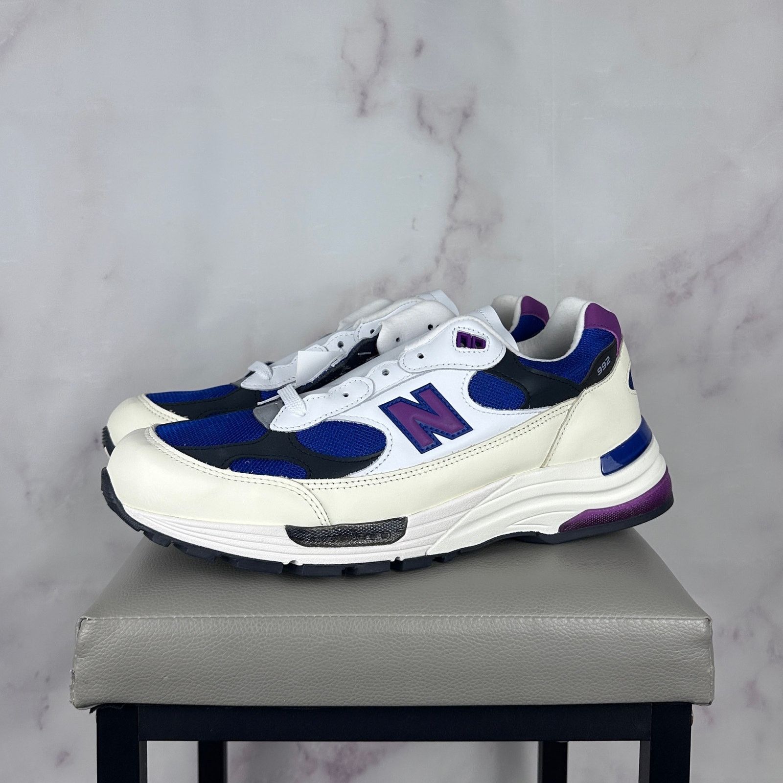 New Balance 992 MiUSA White Royal Purple Fuchsia Size US 11.5 / EU 44-45 - 1 Thumbnail