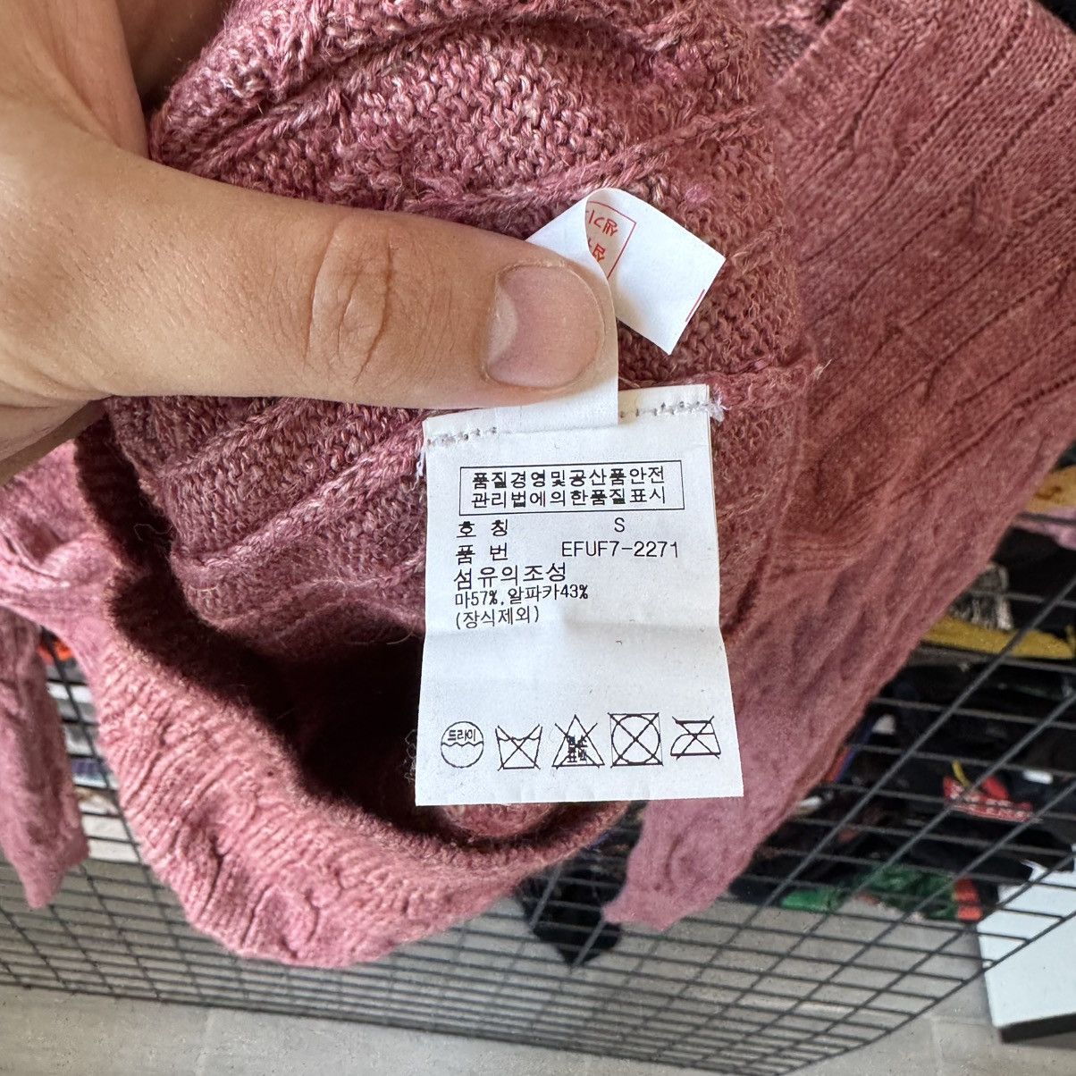Polo Ralph Lauren Vintage Polo Ralph Lauren Cable Knit V-neck Pink Sweater Size S / US 4 / IT 40 - 8 Thumbnail
