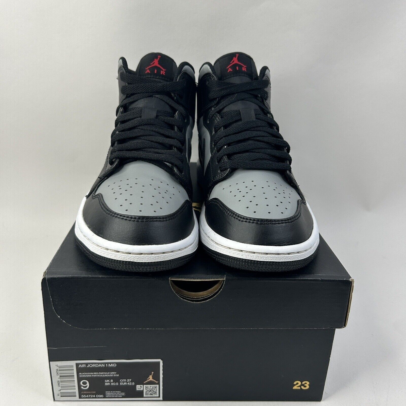 Nike Nike Air Jordan 1 Mid Retro “Shadow/Bred” 2024 Size US 9 / EU 42 - 2 Thumbnail