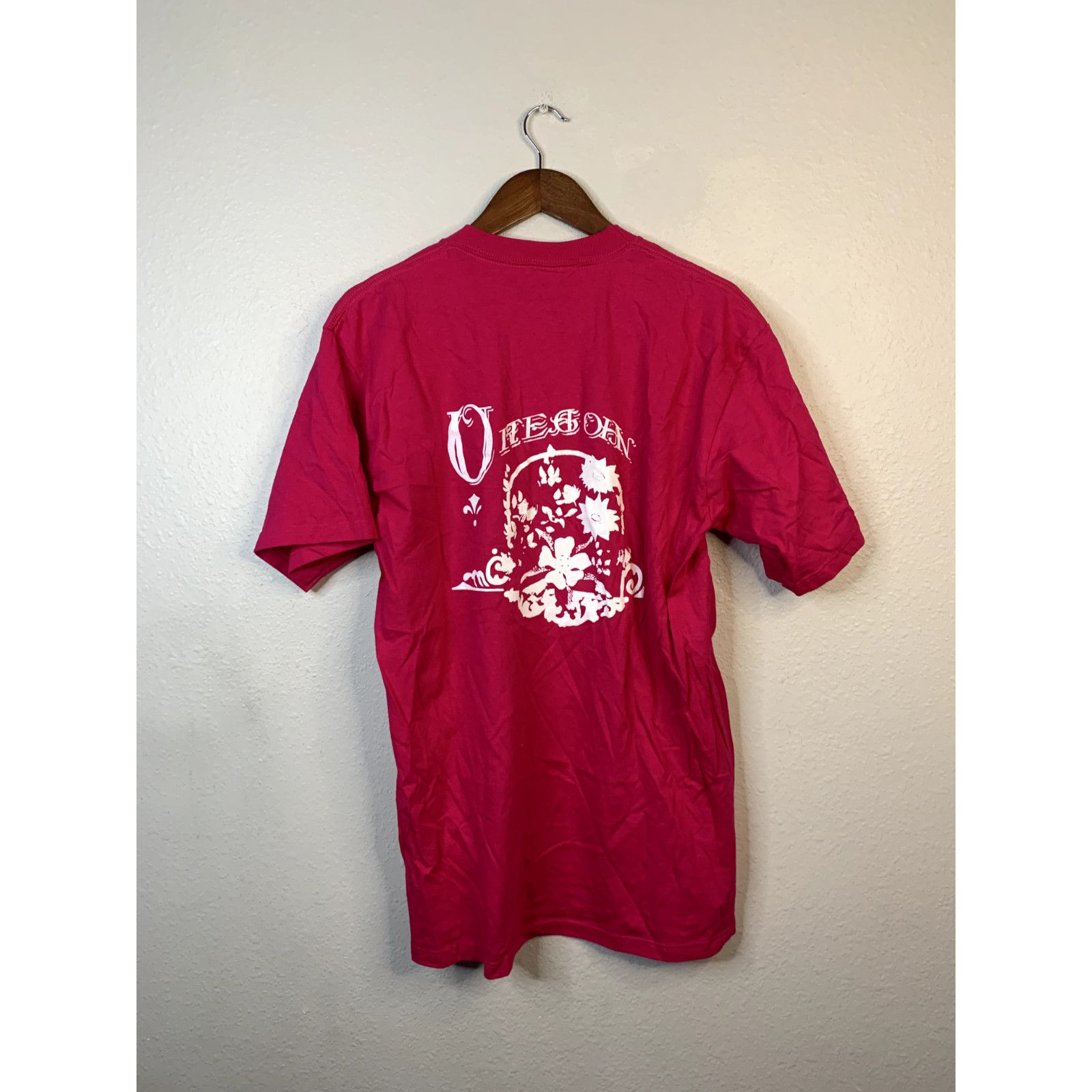 Jerzees Vintage Oregon Shirt Test Print Pink Tee T-Shirt 90s VTG L Size US L / EU 52-54 / 3 - 2 Thumbnail