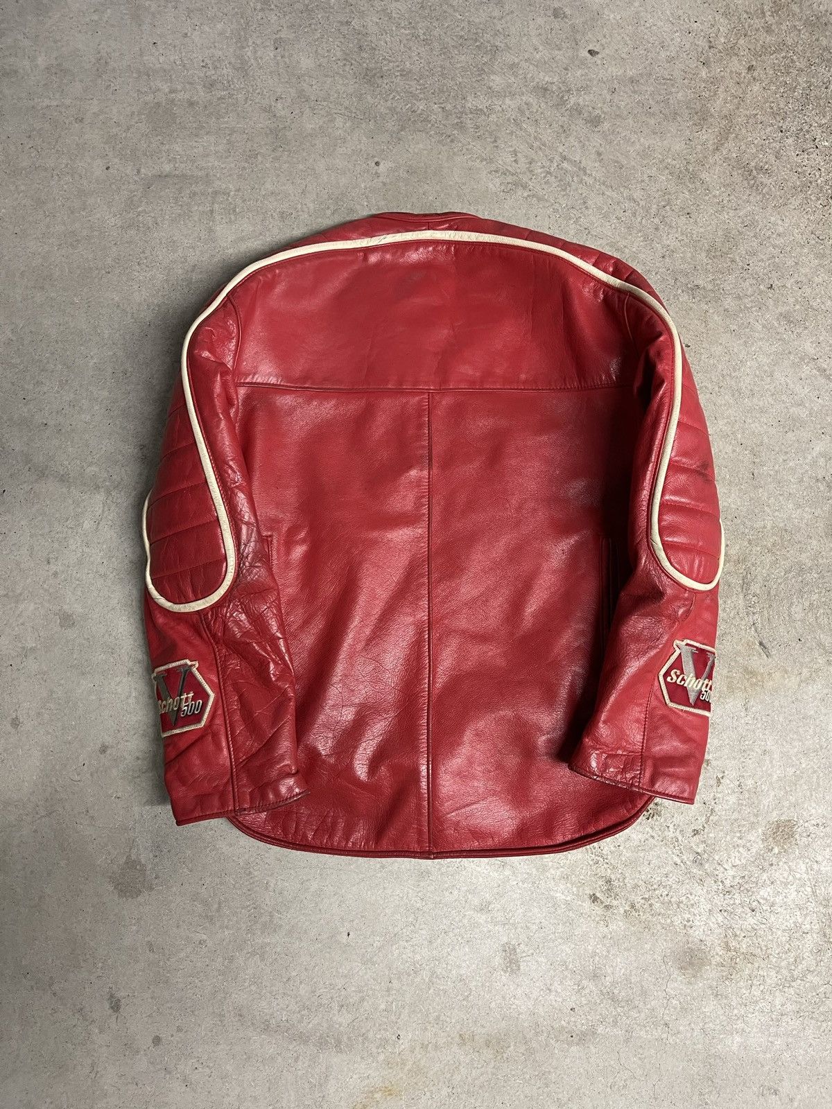 Schott Vintage Schott Formula One Racing Leather Motorcycle Jacket Size US XL / EU 56 / 4 - 3 Thumbnail