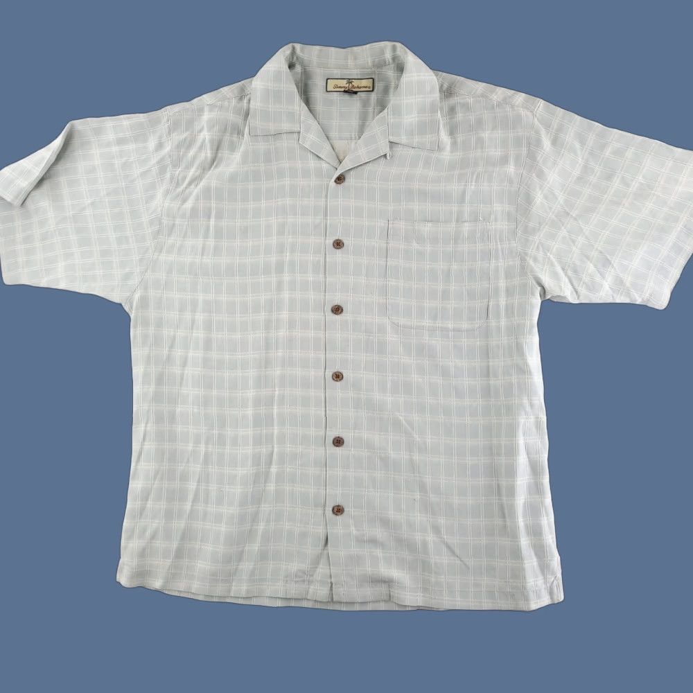 Tommy Bahama Tommy Bahama Shirt Mens Large Silk Green Short Sleeve Button-Up Textured Size US L / EU 52-54 / 3 - 1 Thumbnail