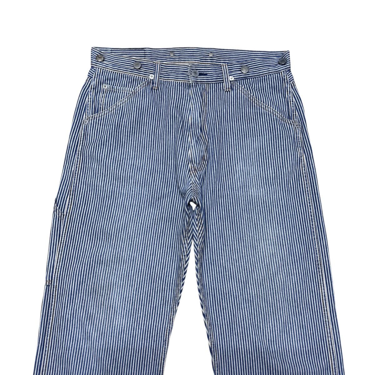 Hysteric Glamour Hysteric Glamour Kinky Hickory Striped Carpenter Pants Size US 32 / EU 48 - 4 Thumbnail
