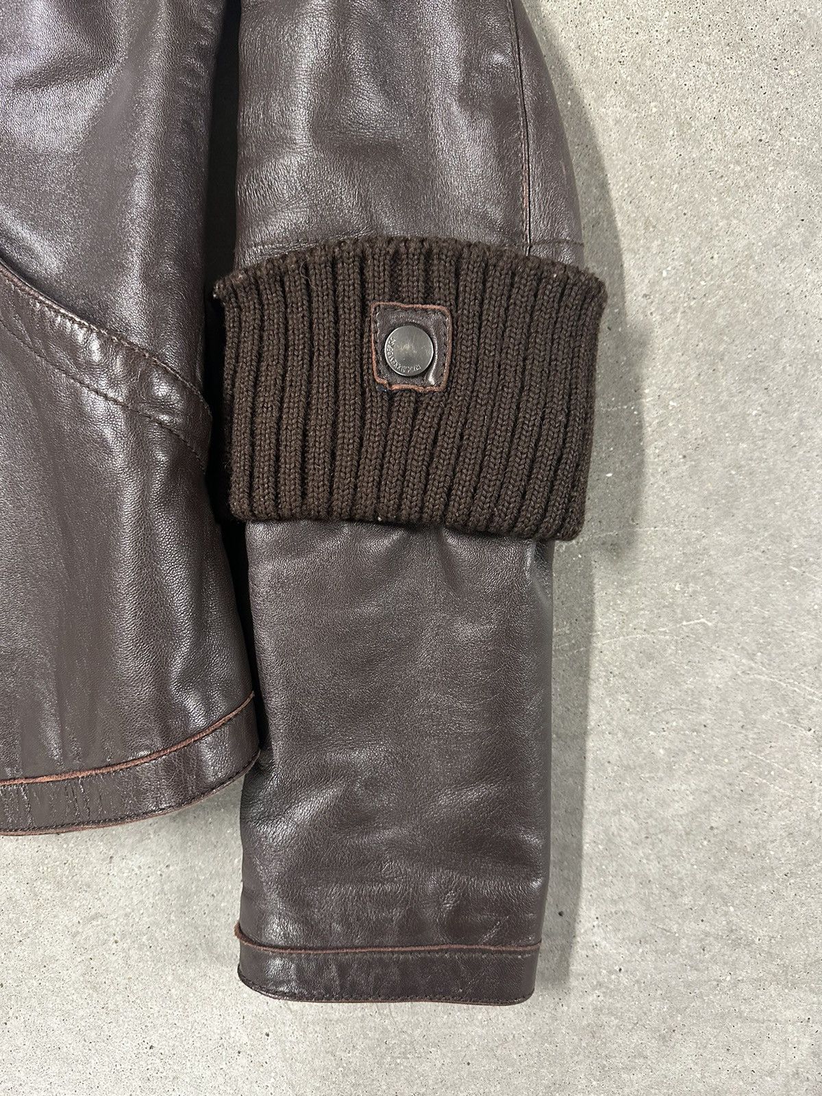 Dirk Bikkembergs × Vintage RARE A/W04 Dirk Bikkembergs Runway Lamb Leather Jacket Size L / US 10 / IT 46 - 4 Thumbnail