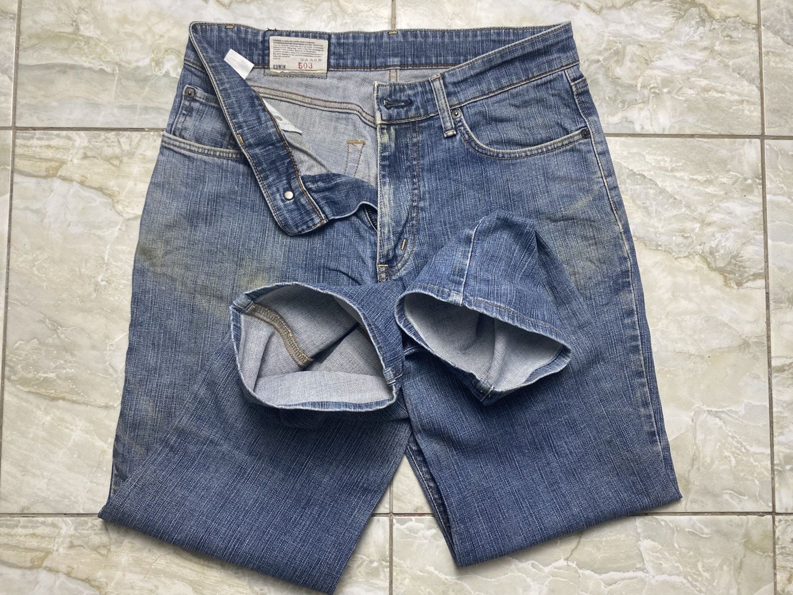 Edwin × Japanese Brand FADED DENIM EDWIN 503 32x39 Size US 32 / EU 48 - 4 Thumbnail