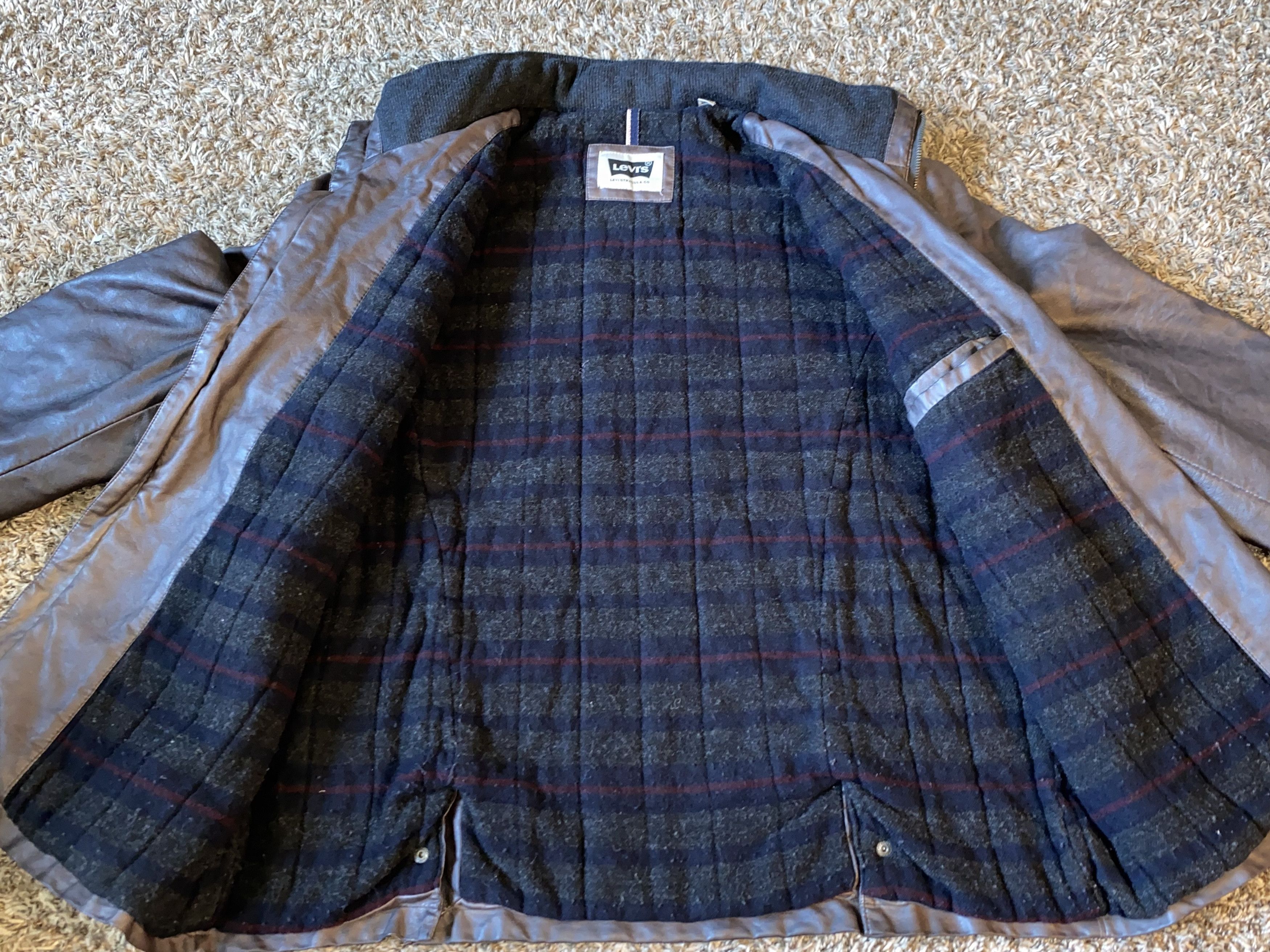 Levi's Levis Leather Jacket Size US XL / EU 56 / 4 - 4 Thumbnail