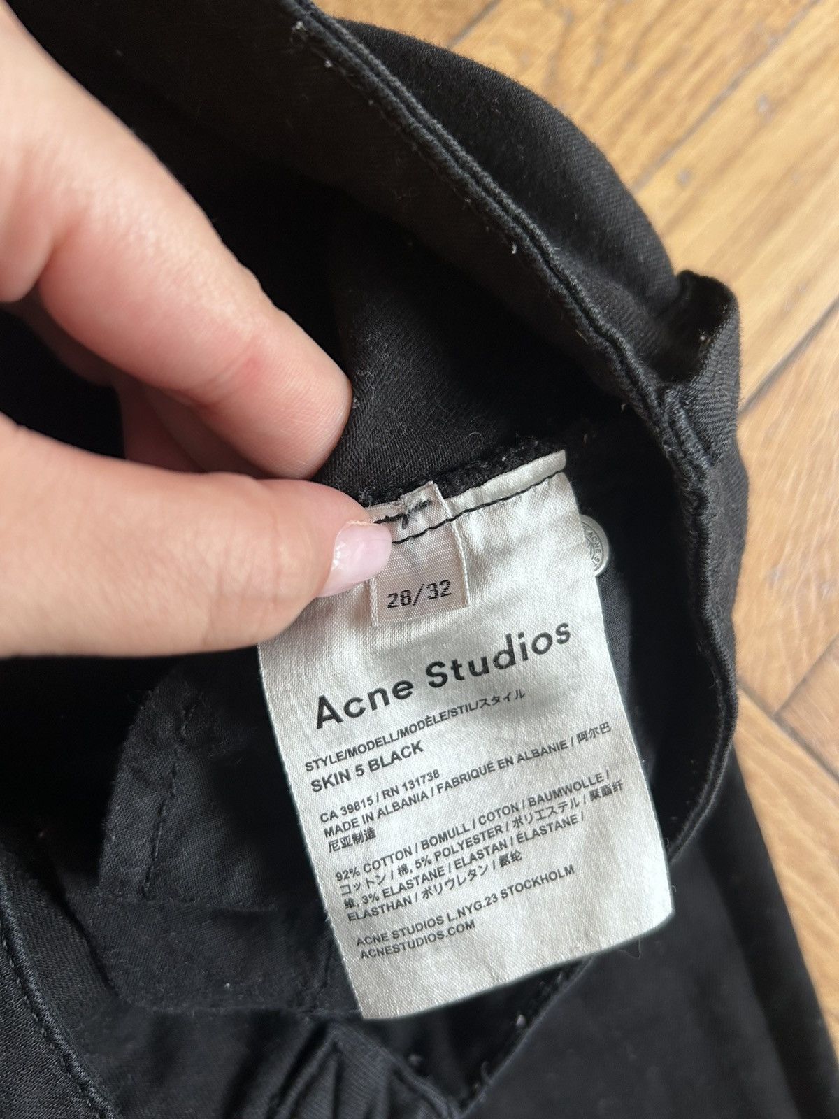 Acne Studios Black skinny jeans Acne Studios Size 28" / US 6 / IT 42 - 3 Thumbnail