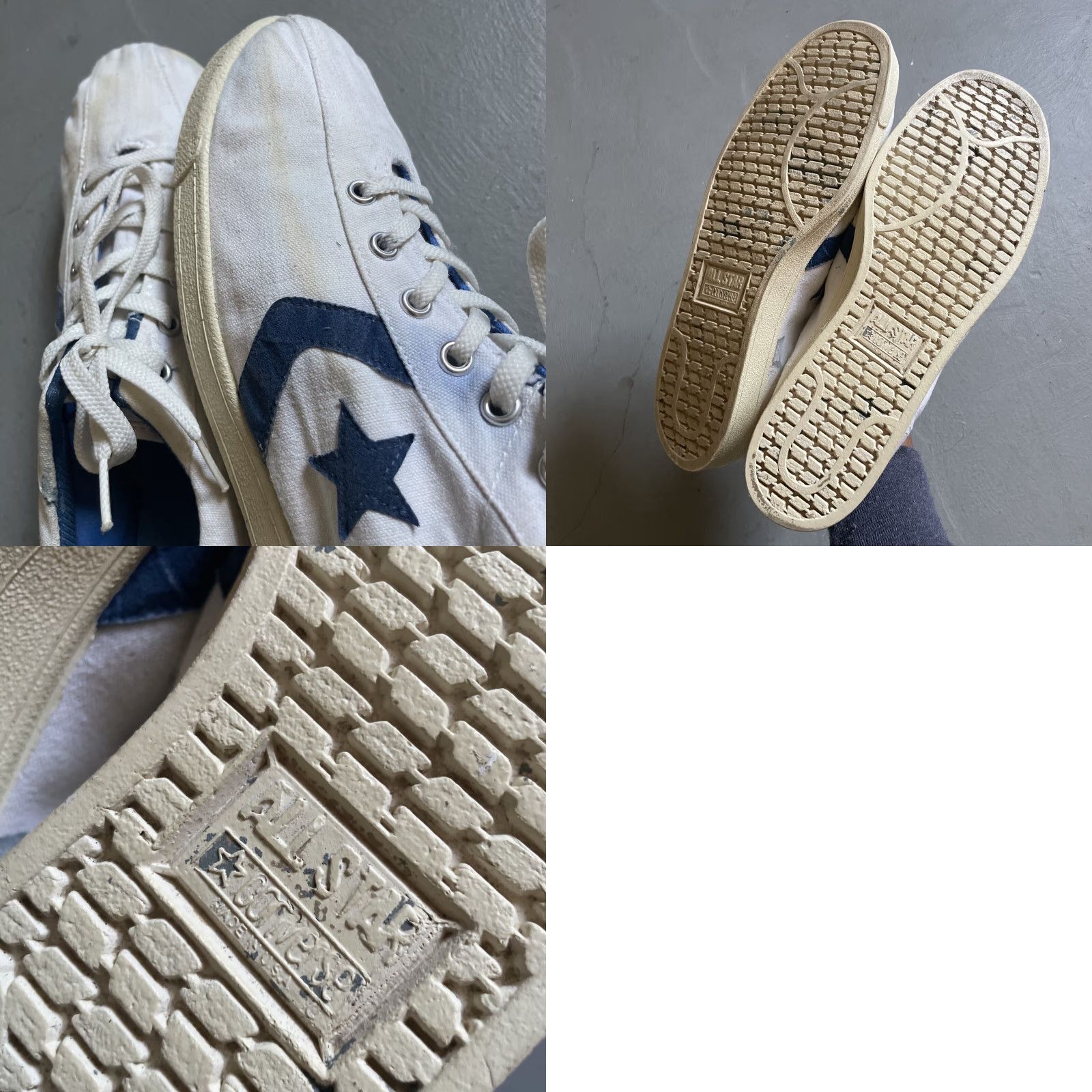 Converse VINTAGE Converse One Star Canvas Sneakers Court Trainers Men US 13 White Stars 90s Mens Size US 13 / EU 46 - 8 Thumbnail