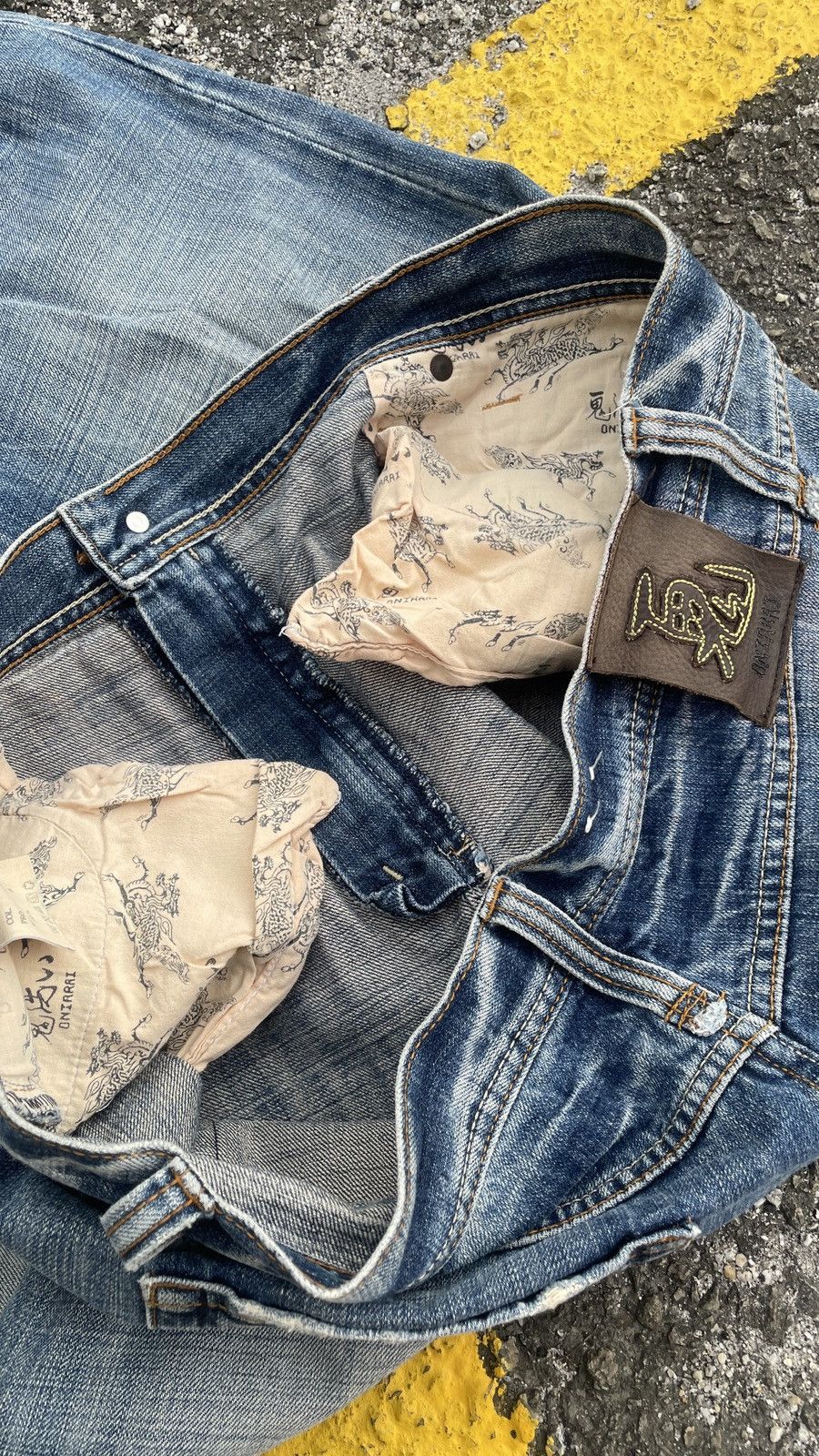 Japanese Brand × Jean × Vintage Vintage Rare Oniarai Jeans Denim Japan Size US 39 - 5 Thumbnail