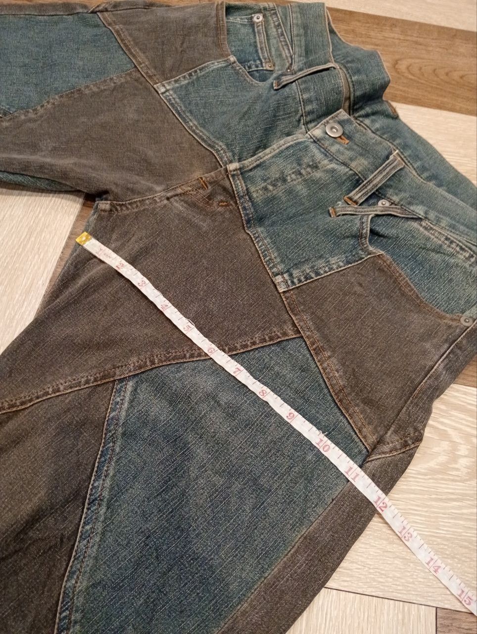 Japanese Brand JAPANESE MODERN LOVERS PATCHWORK STRETCH JEANS Size US 34 / EU 50 - 14 Thumbnail