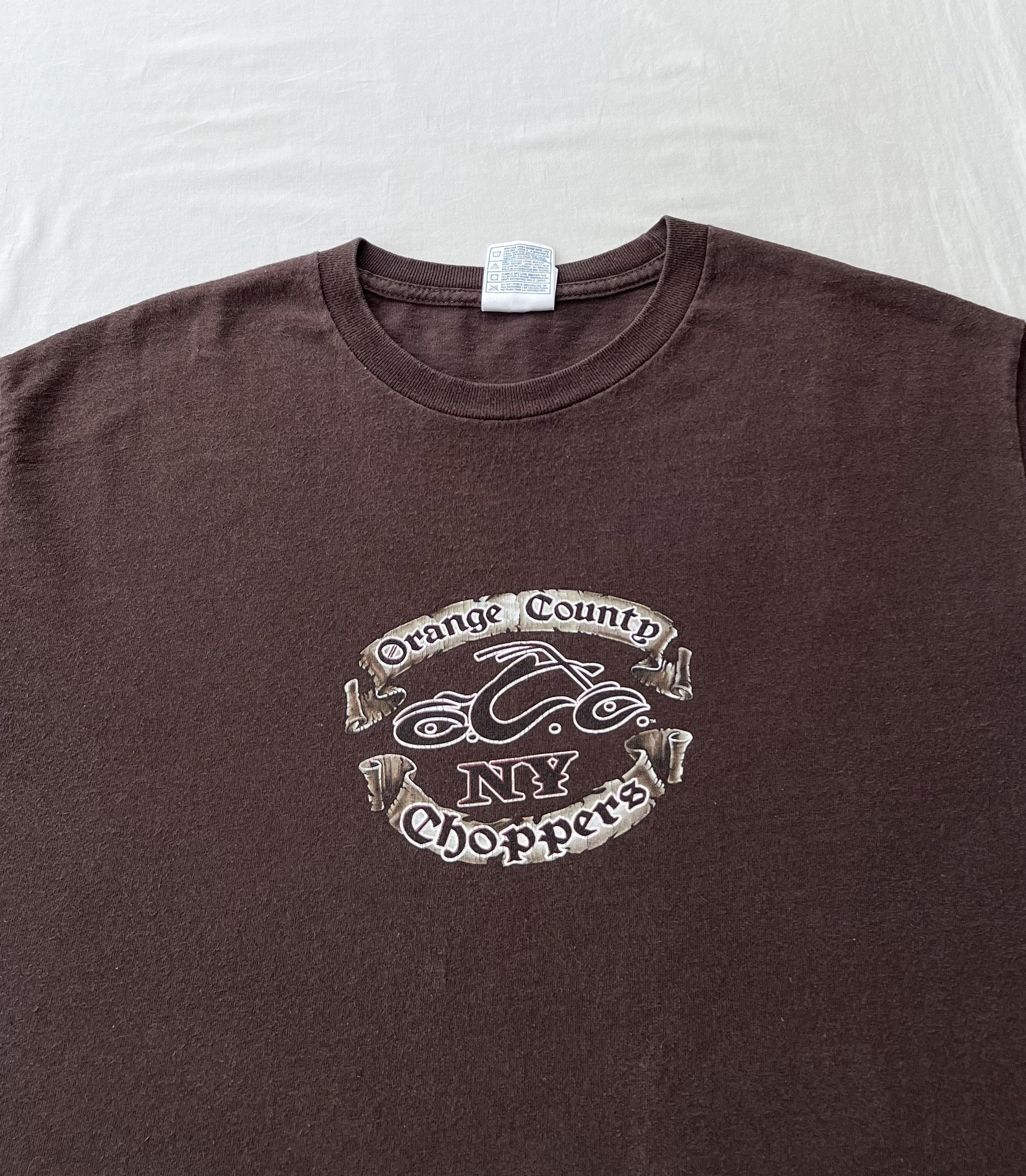 Vintage Vintage 2000s Orange Country Choppers Bulldog Long Sleeve Size US L / EU 52-54 / 3 - 3 Thumbnail
