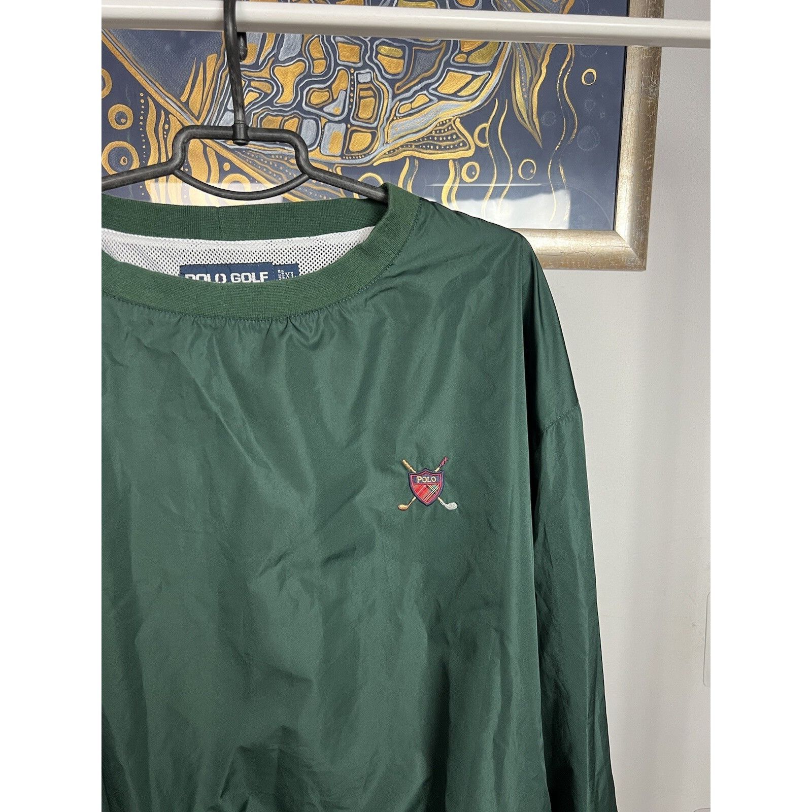 Ralph Lauren Polo Golf Ralph Lauren VTG Nylon Men`s Green Crewneck Oversi Size US XL / EU 56 / 4 - 4 Thumbnail