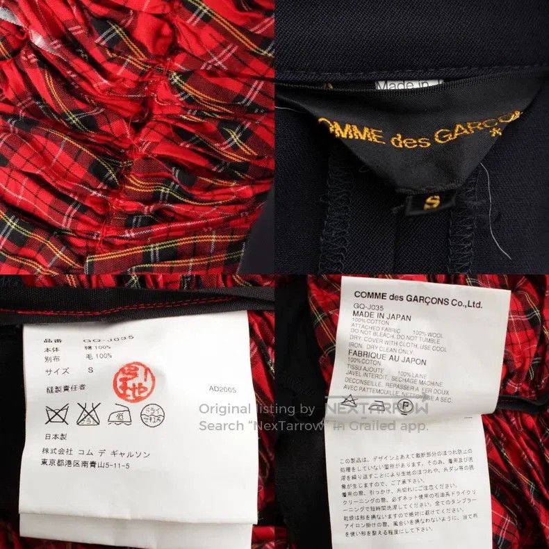 Comme des Garcons Comme des Garcons Retro Plaid Patchwork Design Two-Piece T Size S / US 4 / IT 40 - 9 Thumbnail