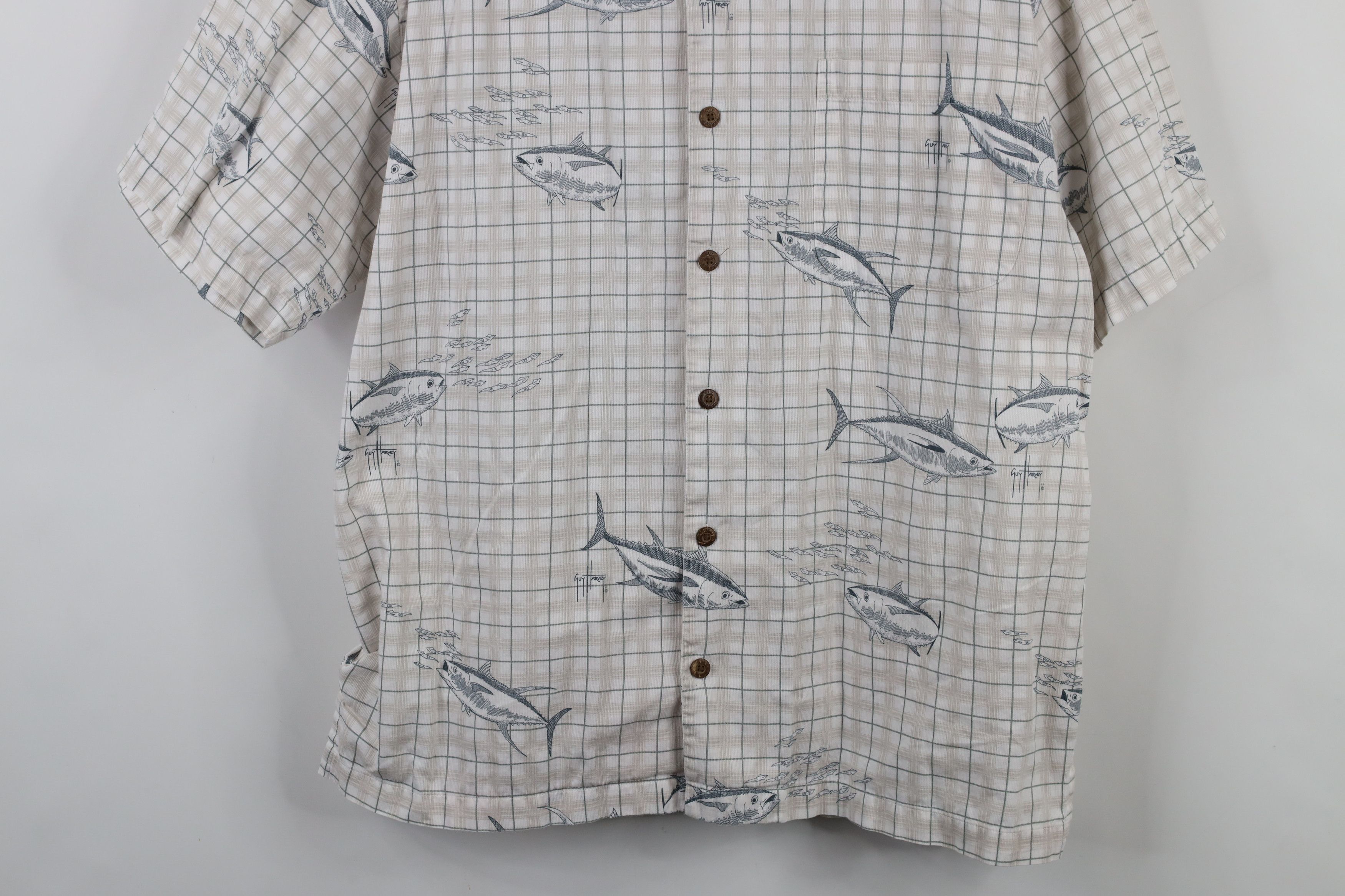 Vintage Vintage Guy Harvey Aftco Print Short Sleeve Button Shirt Size US L / EU 52-54 / 3 - 3 Thumbnail
